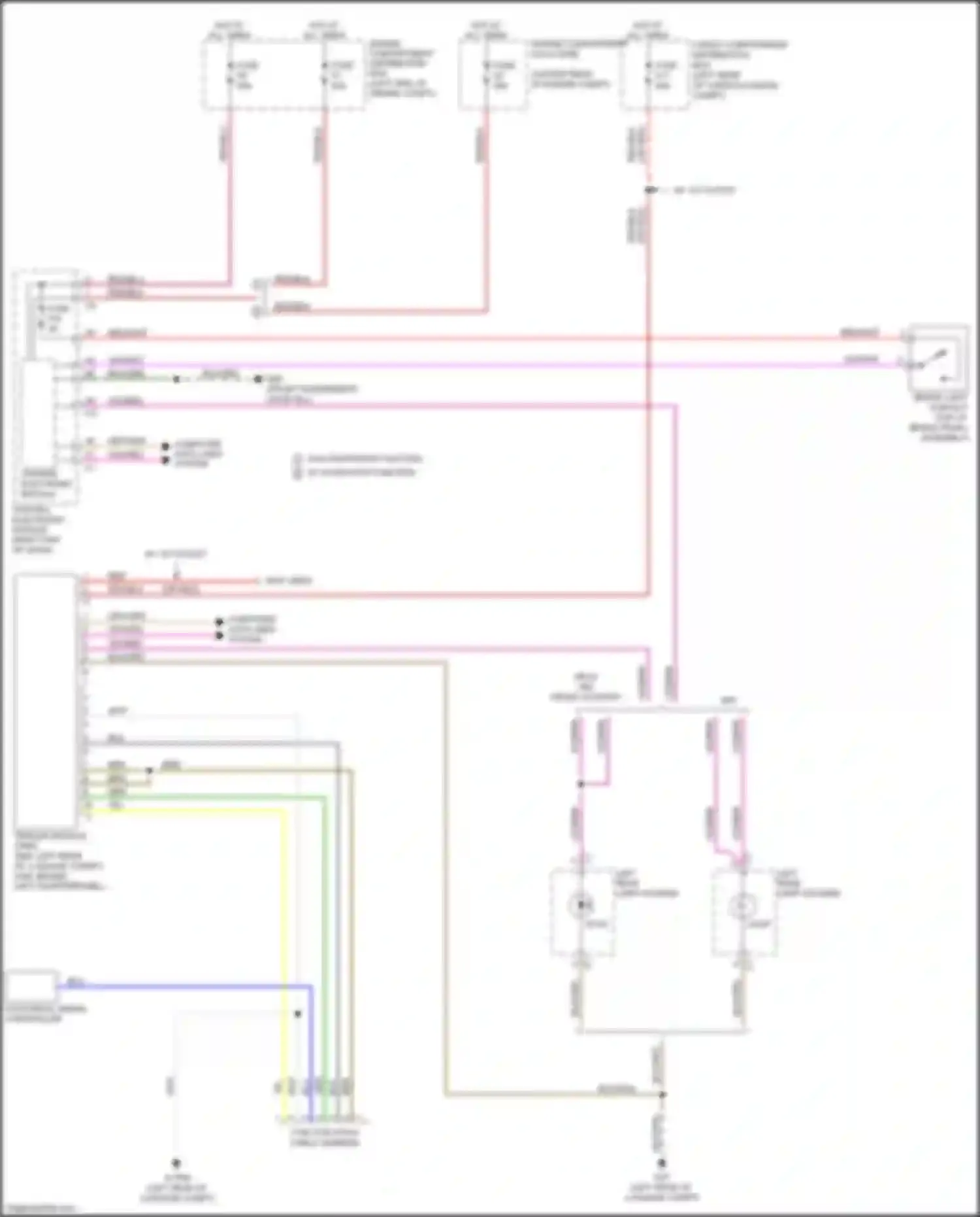 Wiring diagram cargo compartment distribution box for Volvo S60 II facelift (2013-2018) (5 of 5)