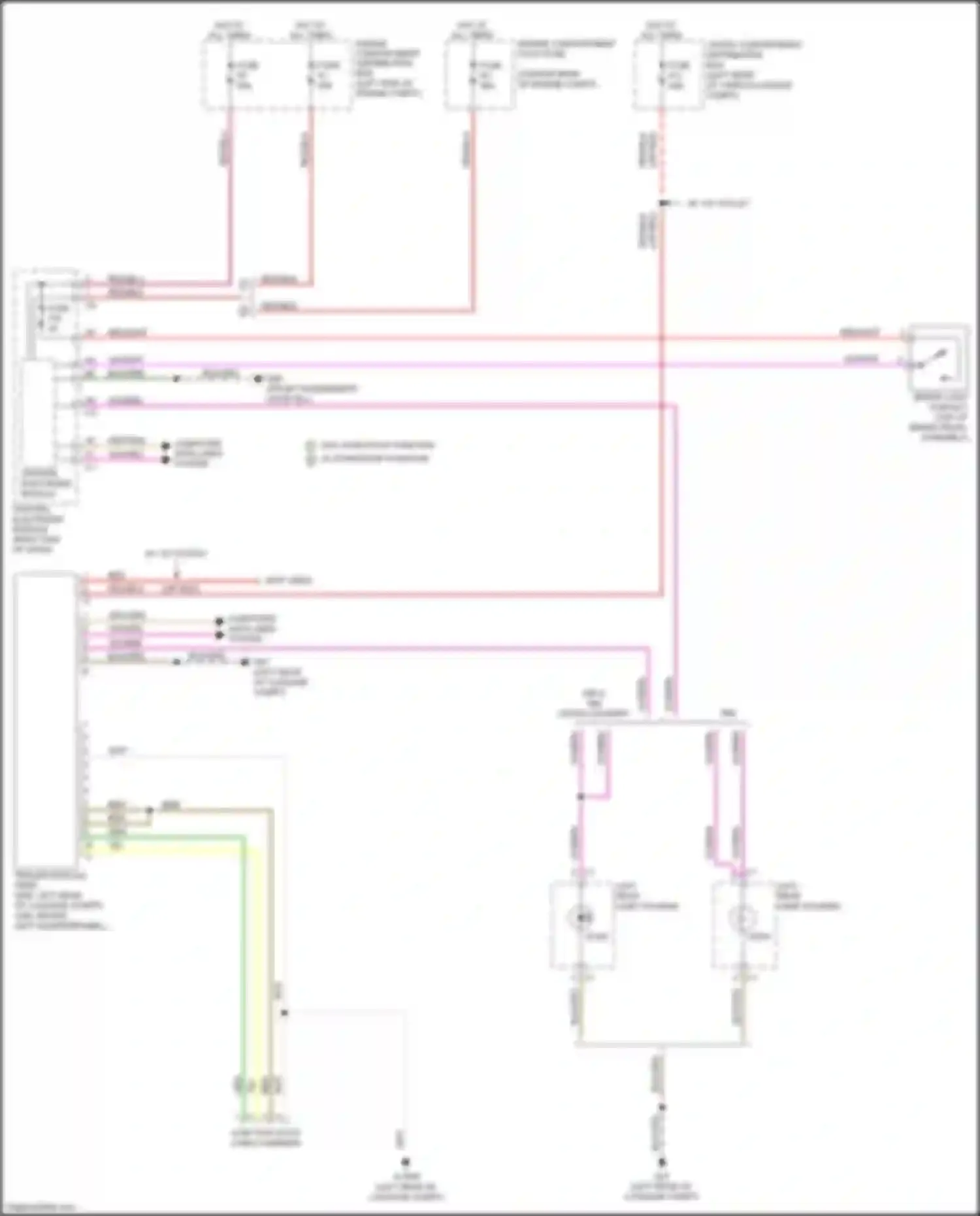 Wiring diagram cargo compartment distribution box for Volvo S60 II facelift (2013-2018) (4 of 5)