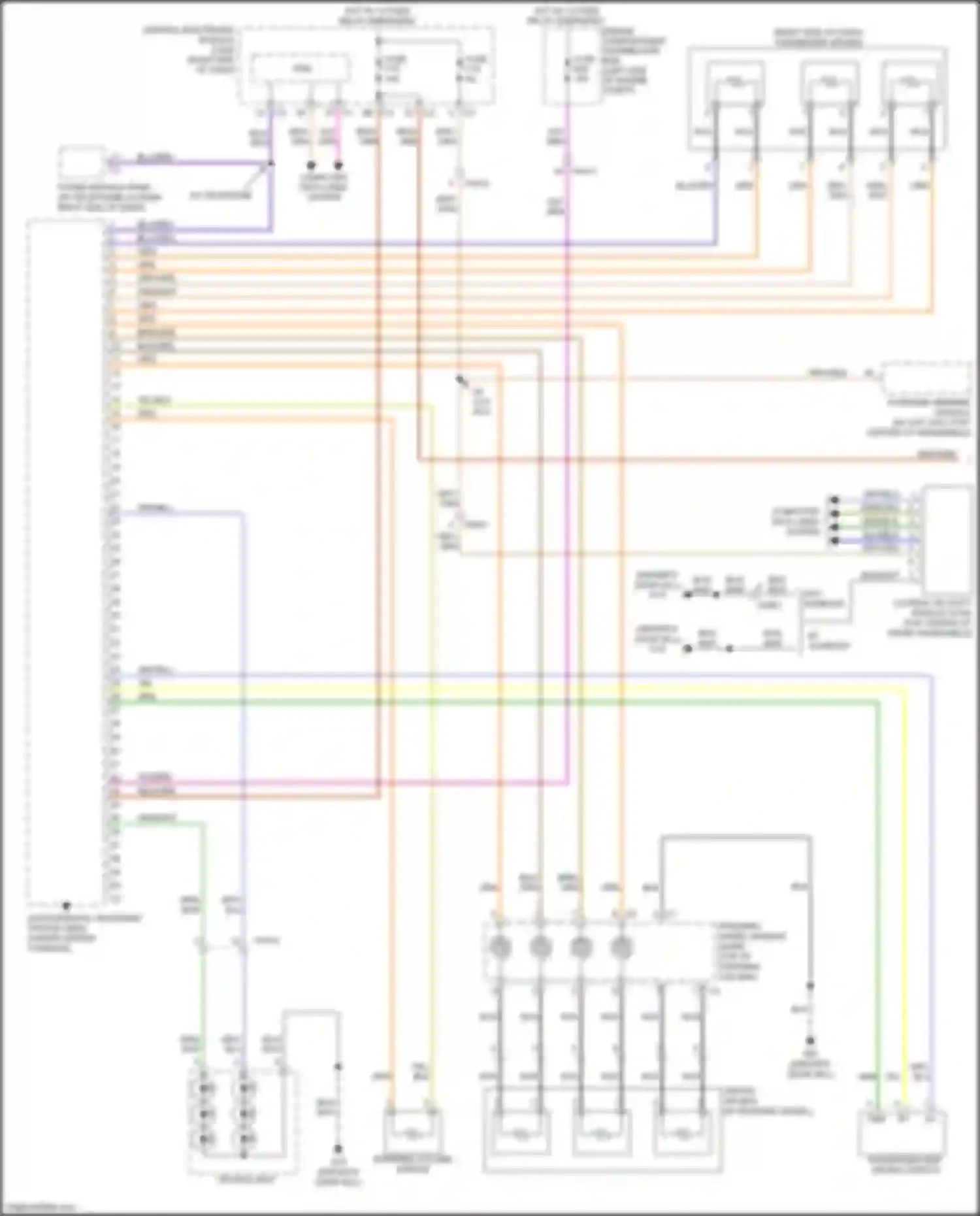 Wiring diagram ceiling light for Volvo S60 II facelift (2013-2018) (4 of 4)