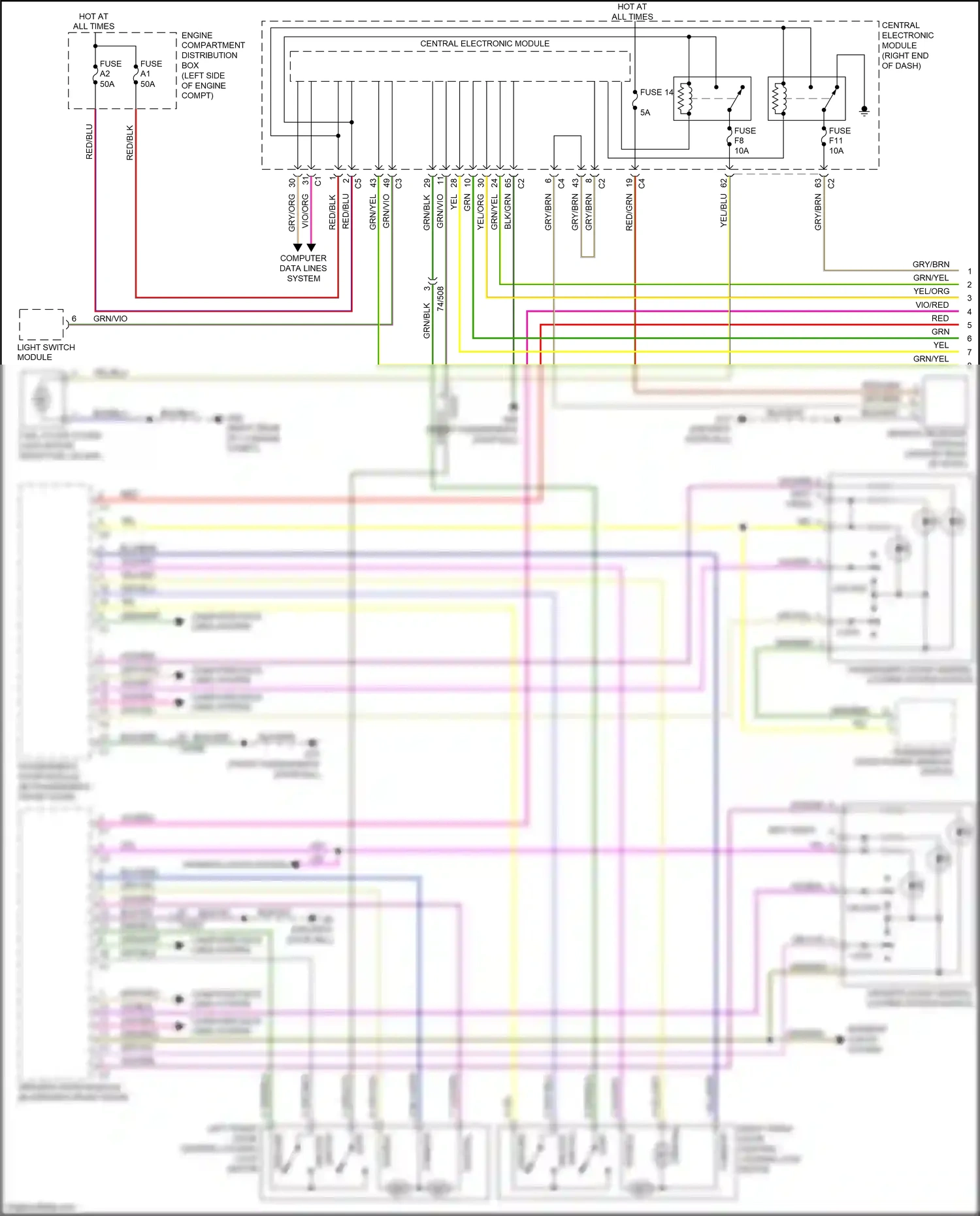 Wiring diagram central electronic module for Volvo S60 II facelift (2013-2018) (29 of 31)