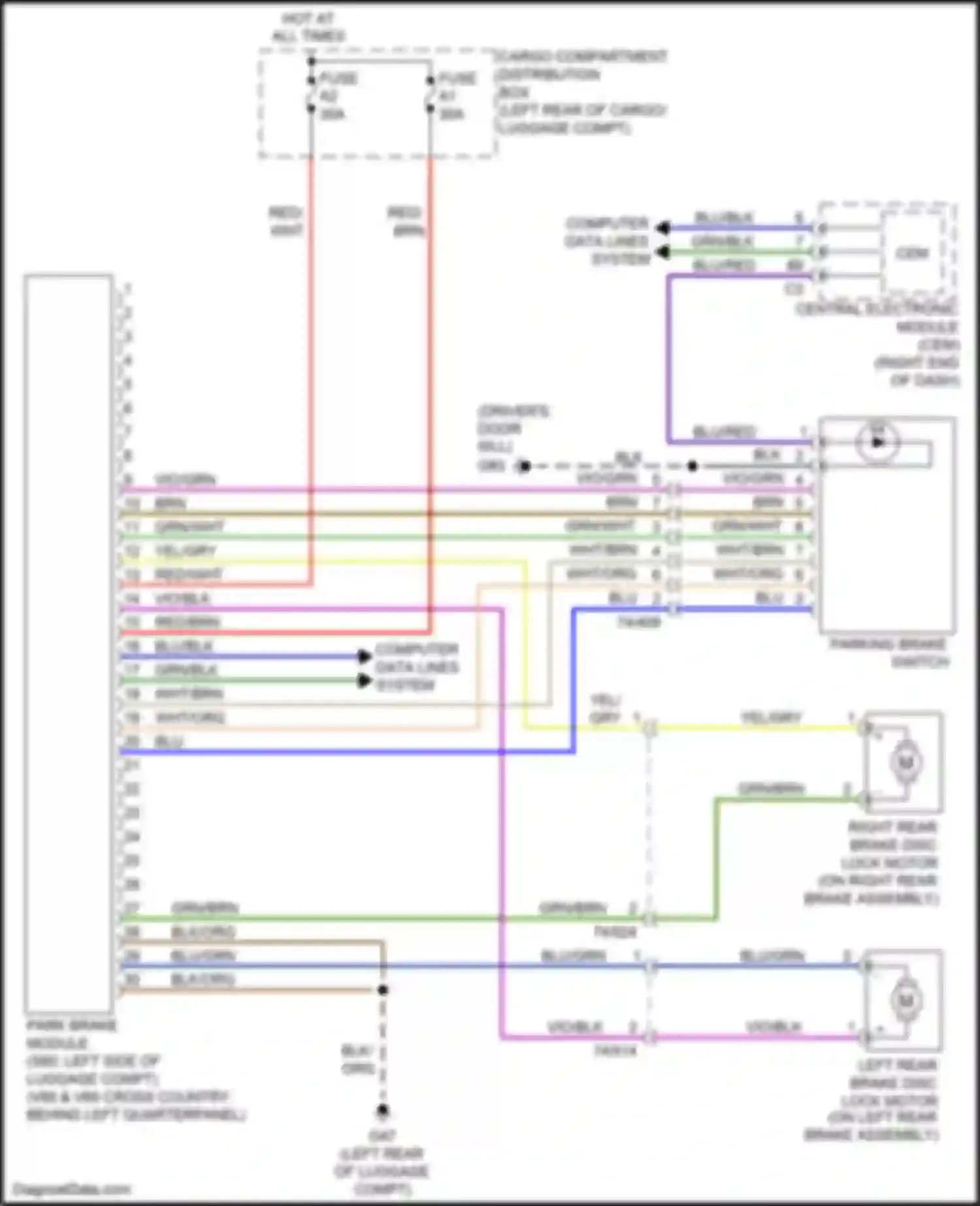 Wiring diagram computer data lines system for Volvo S60 II facelift (2013-2018) (6 of 72)