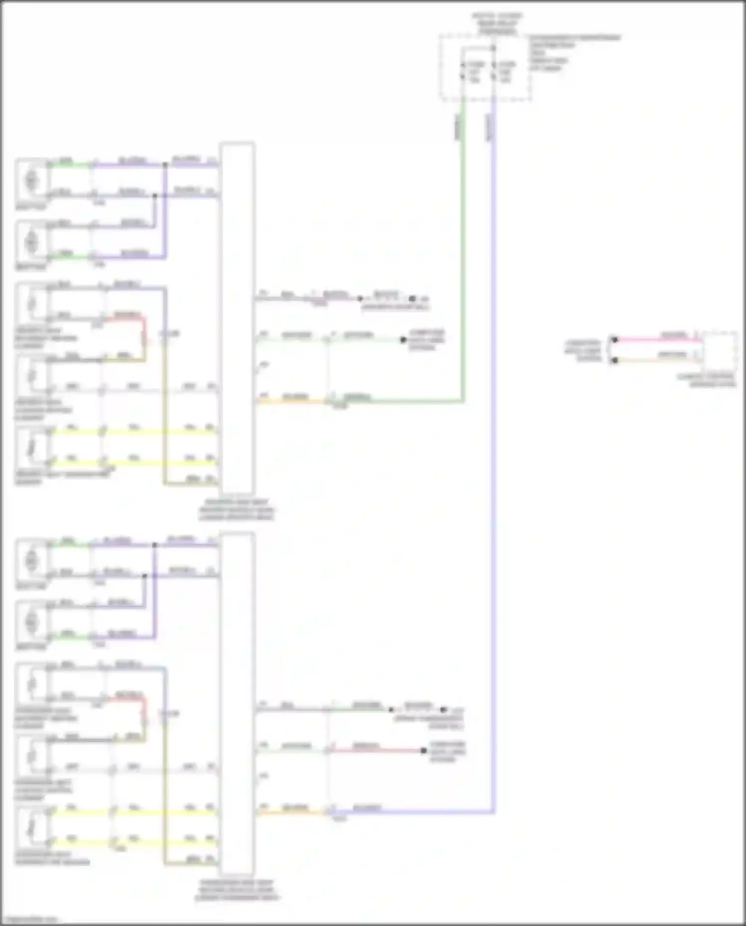 Wiring diagram driver's seat backrest heating element for Volvo S60 II facelift (2013-2018) (1 of 2)