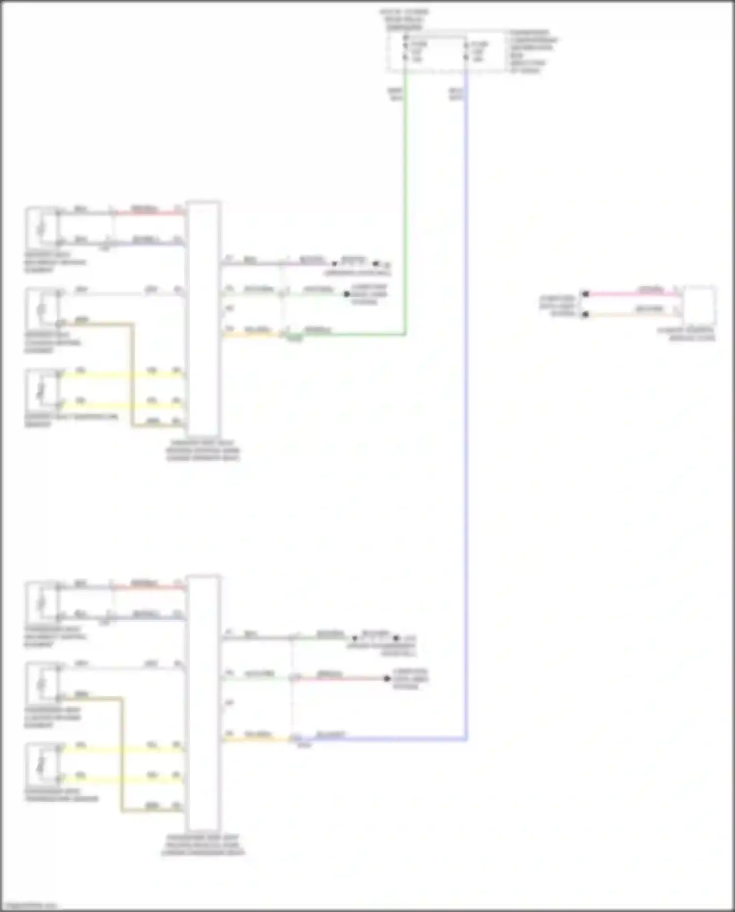 Wiring diagram driver's seat backrest heating element for Volvo S60 II facelift (2013-2018) (2 of 2)