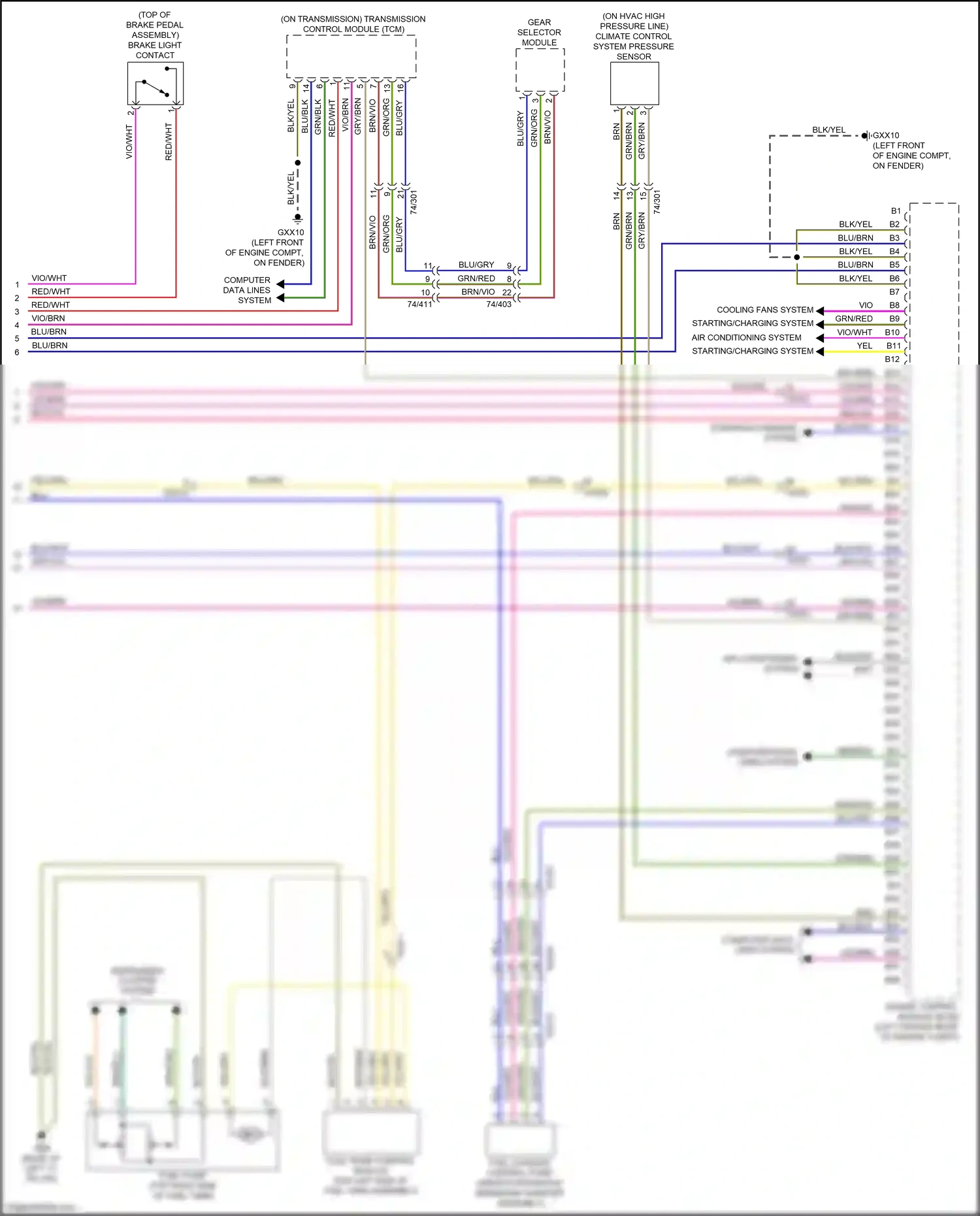 Wiring diagram fuel pump control module for Volvo S60 II facelift (2013-2018) (4 of 5)