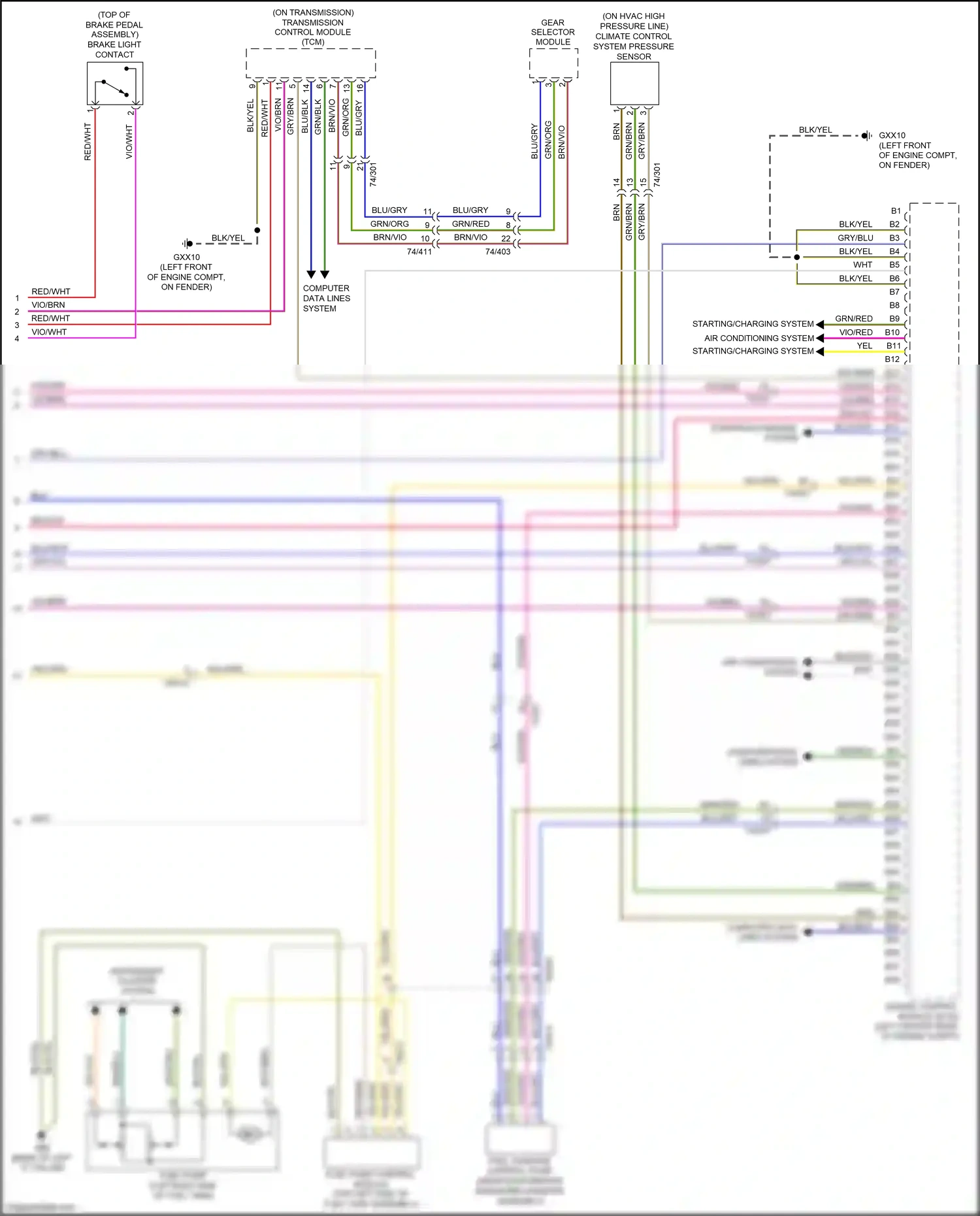 Wiring diagram fuel pump control module for Volvo S60 II facelift (2013-2018) (5 of 5)