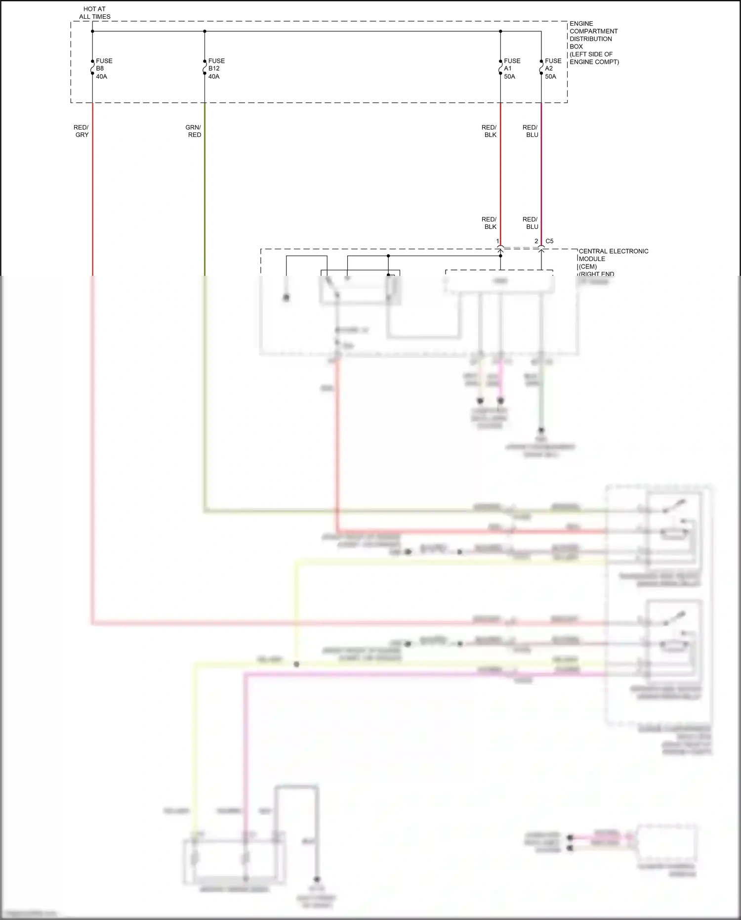 Wiring diagram heated windscreen for Volvo S60 II facelift (2013-2018) (2 of 2)