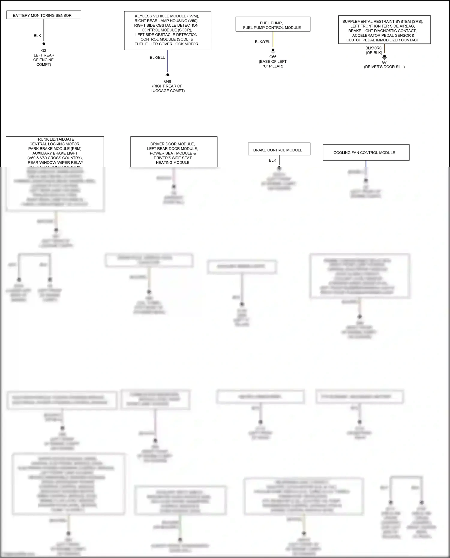 Wiring diagram heated windscreen for Volvo S60 II facelift (2013-2018) (1 of 2)