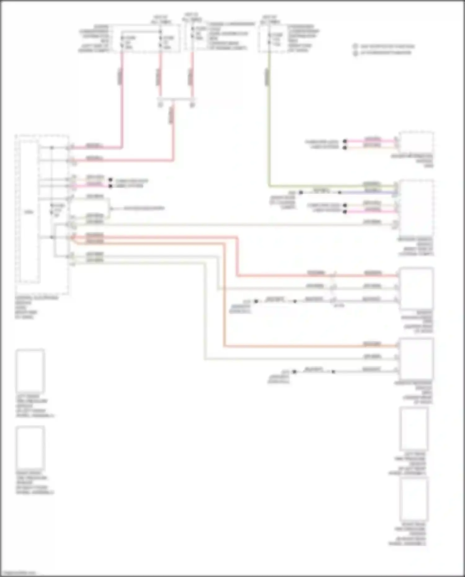 Wiring diagram left rear tire pressure sensor for Volvo S60 II facelift (2013-2018) (1 of 1)