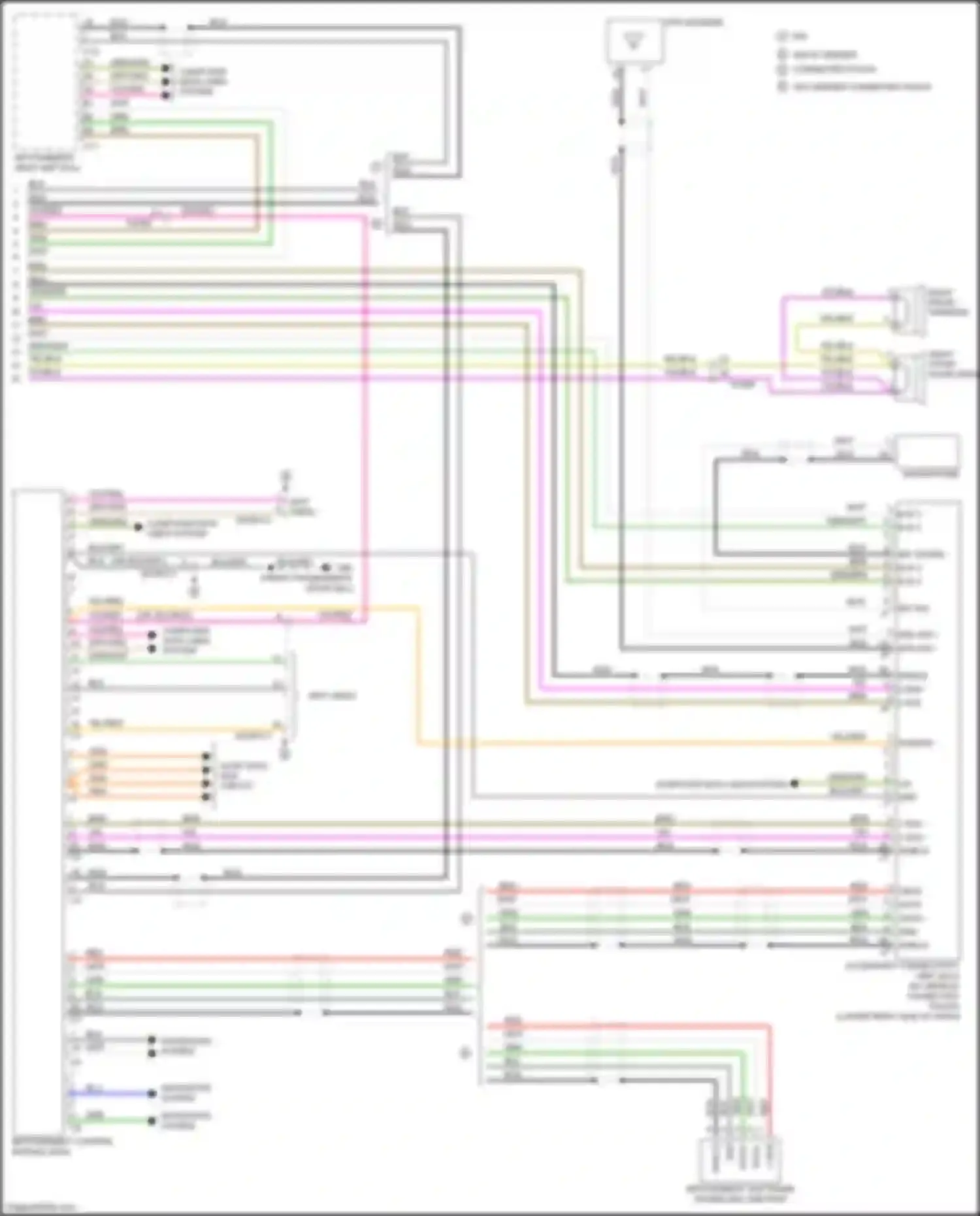 Wiring diagram most data bus circuit for Volvo S60 II facelift (2013-2018) (4 of 10)
