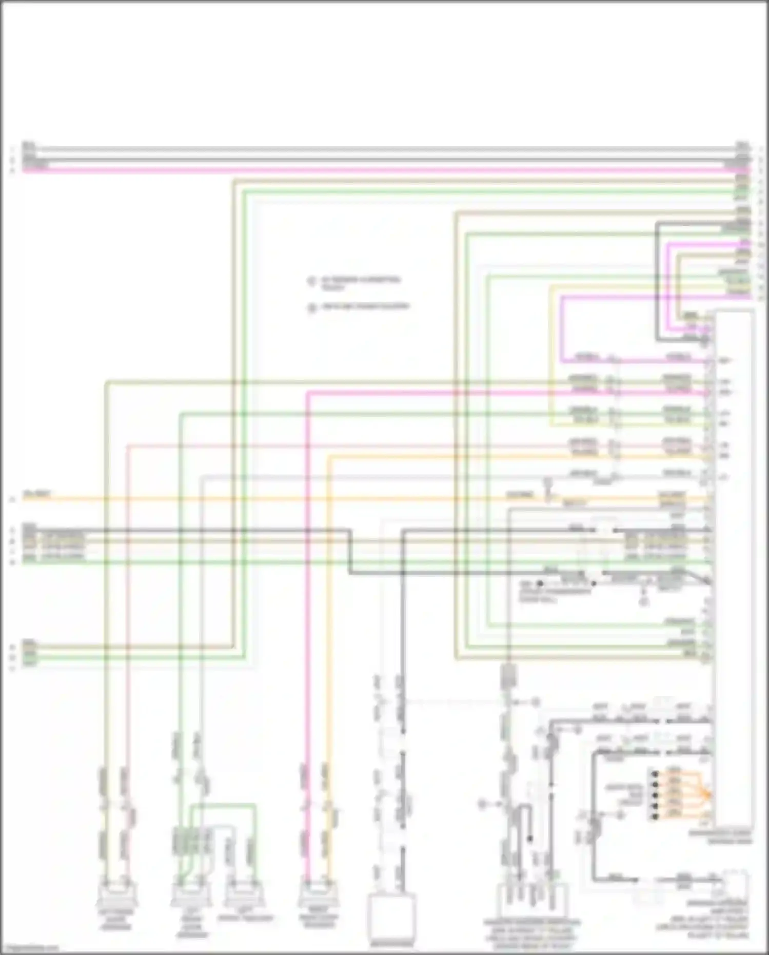 Wiring diagram most data bus circuit for Volvo S60 II facelift (2013-2018) (3 of 10)