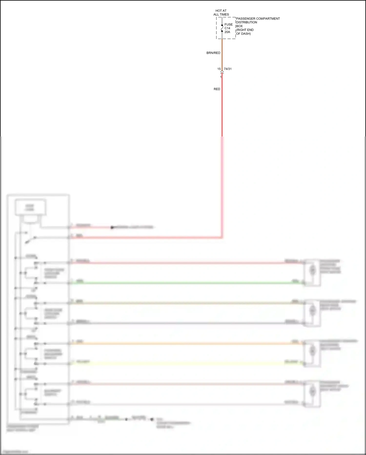 Wiring diagram org/blu for Volvo S60 II facelift (2013-2018) (2 of 4)