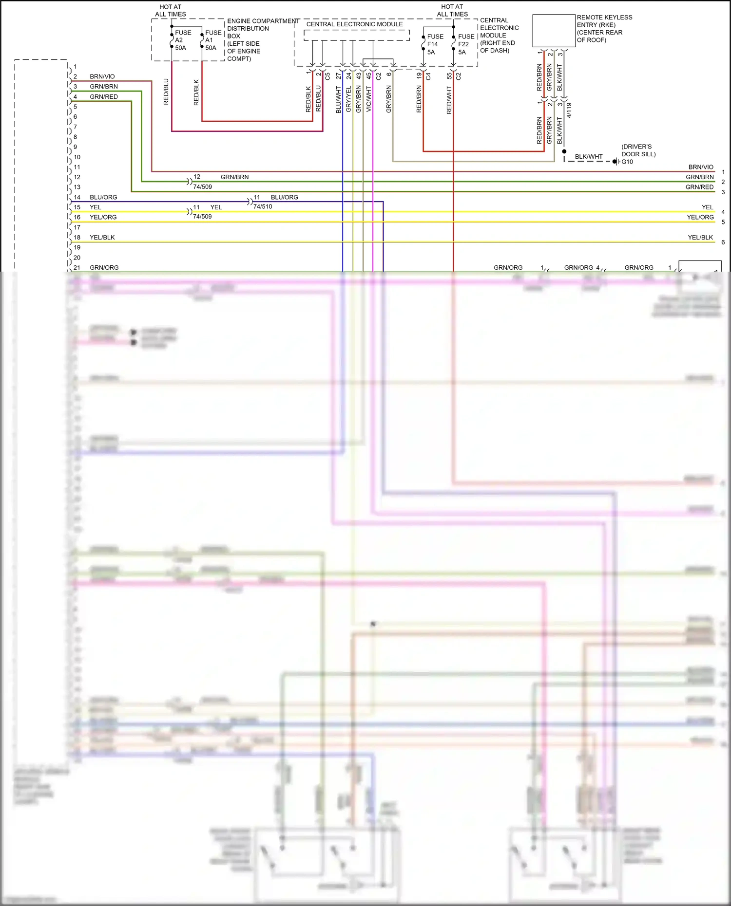 Wiring diagram red for Volvo S60 II facelift (2013-2018) (57 of 70)