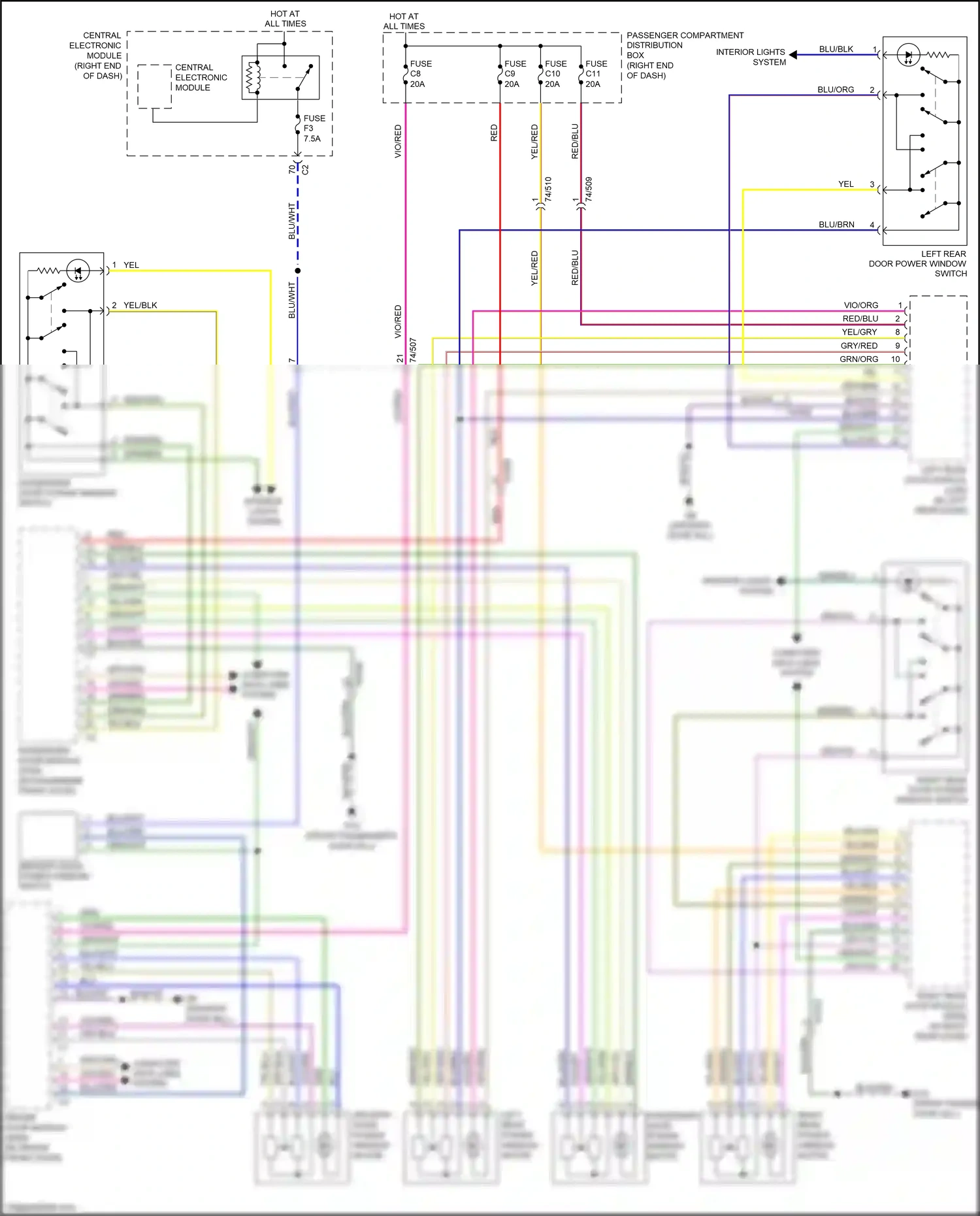 Wiring diagram red/blu for Volvo S60 II facelift (2013-2018) (29 of 34)