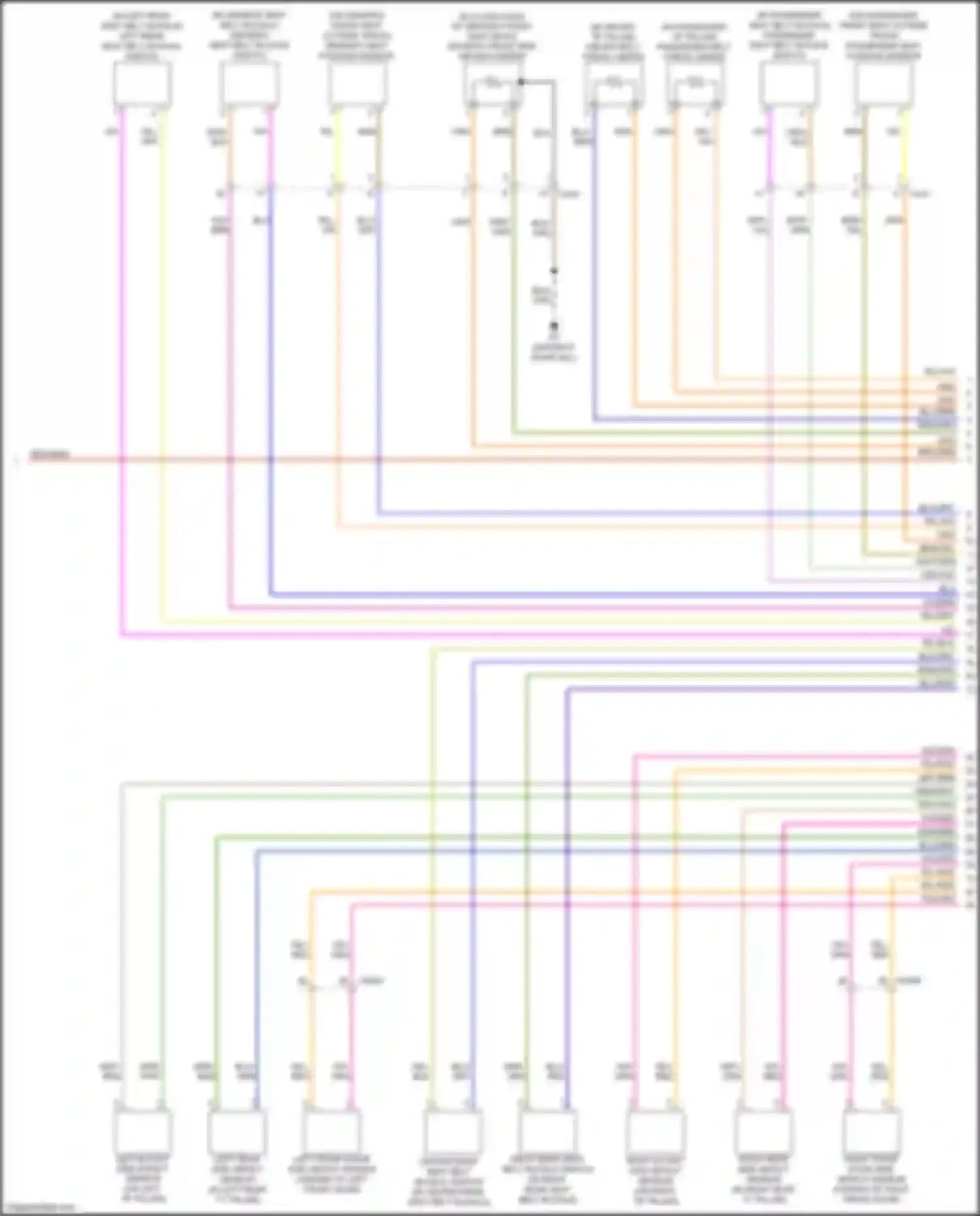 Wiring diagram right b-post side impact sensor for Volvo S60 II facelift (2013-2018) (1 of 1)