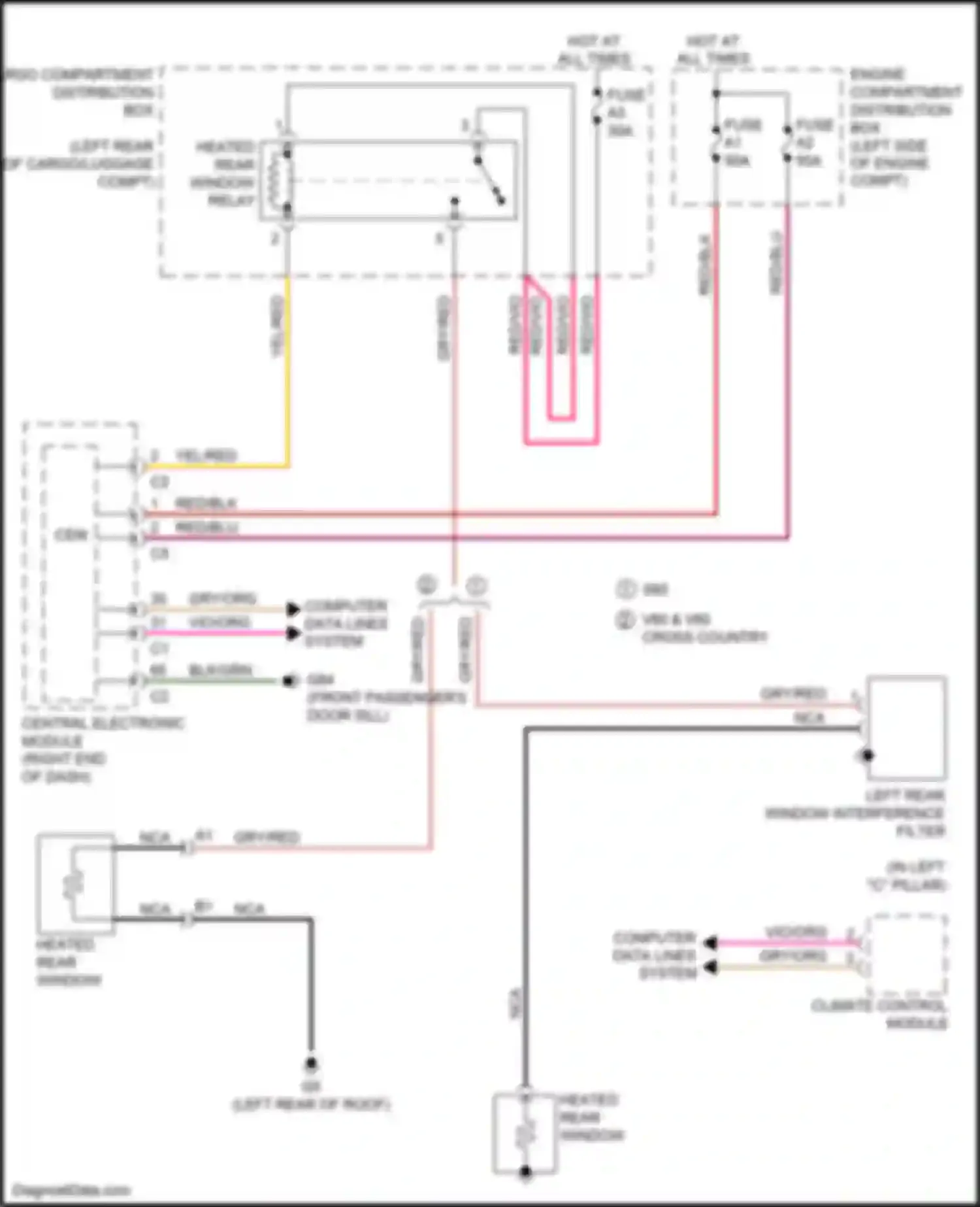 Wiring diagram right end of dash) for Volvo S60 II facelift (2013-2018) (8 of 72)
