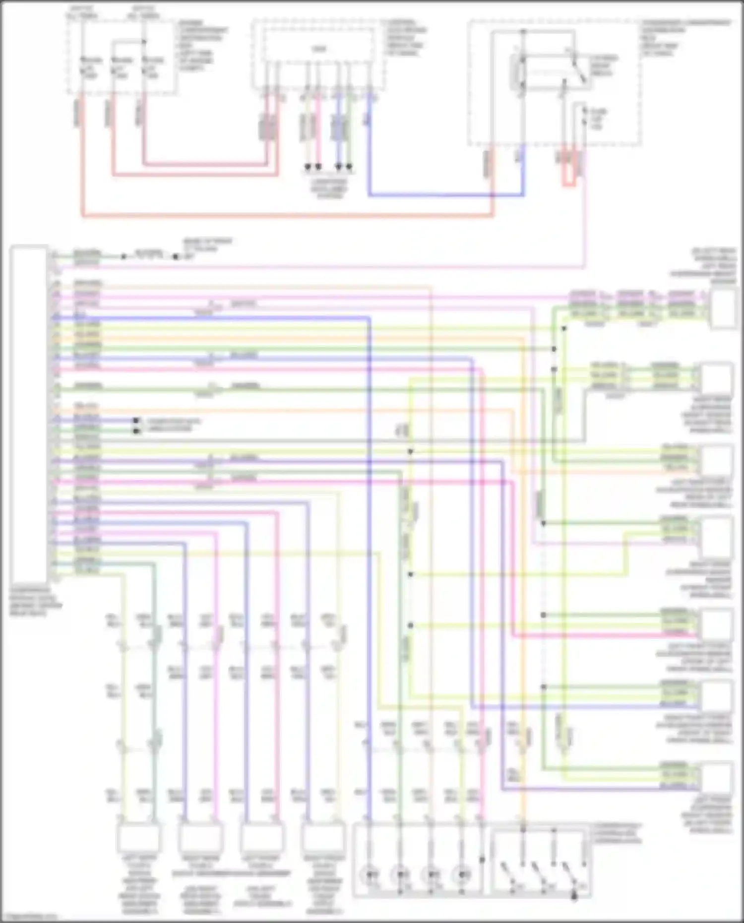 Wiring diagram right front suspension height sensor for Volvo S60 II facelift (2013-2018) (1 of 2)
