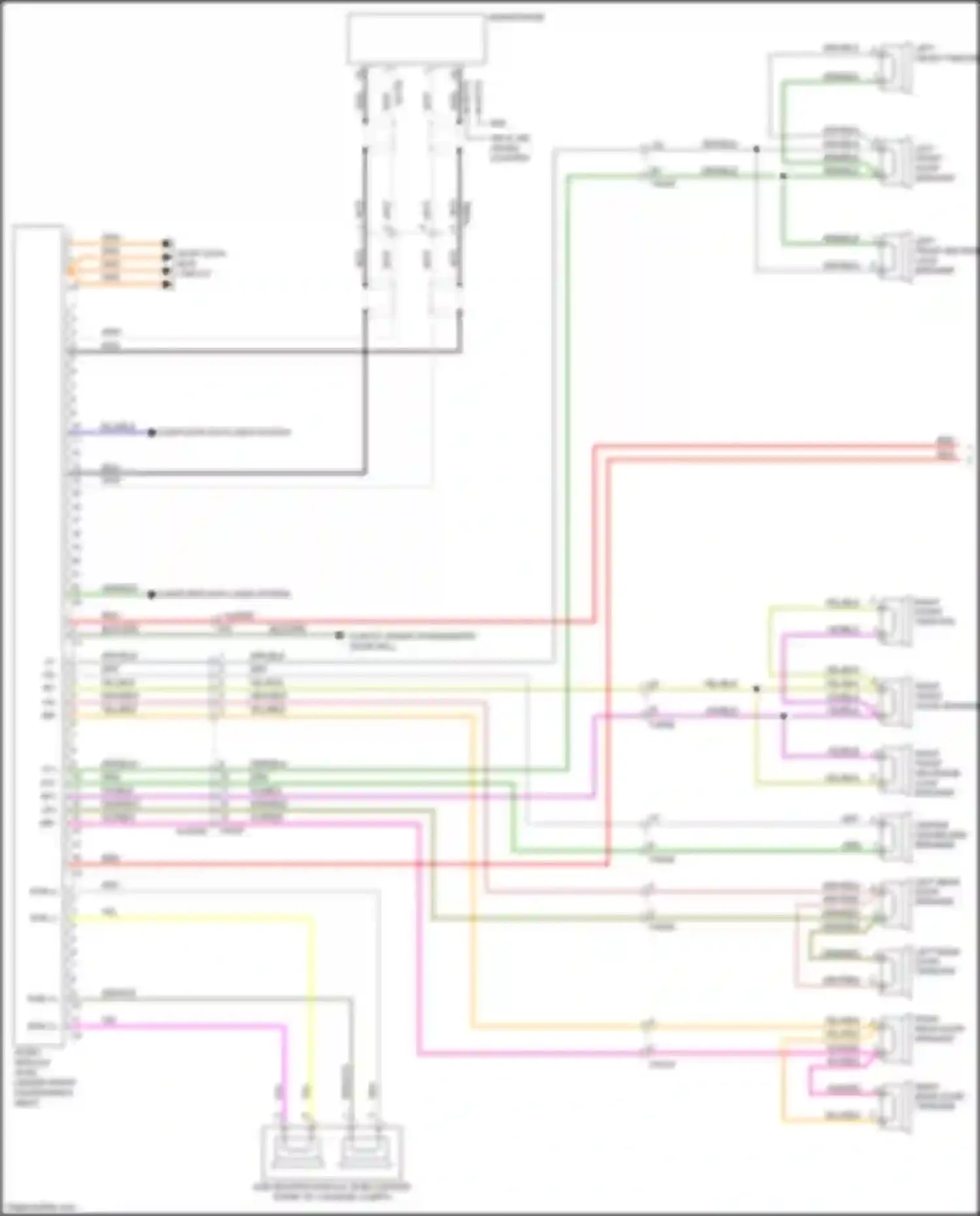 Wiring diagram right front tweeter for Volvo S60 II facelift (2013-2018) (2 of 3)