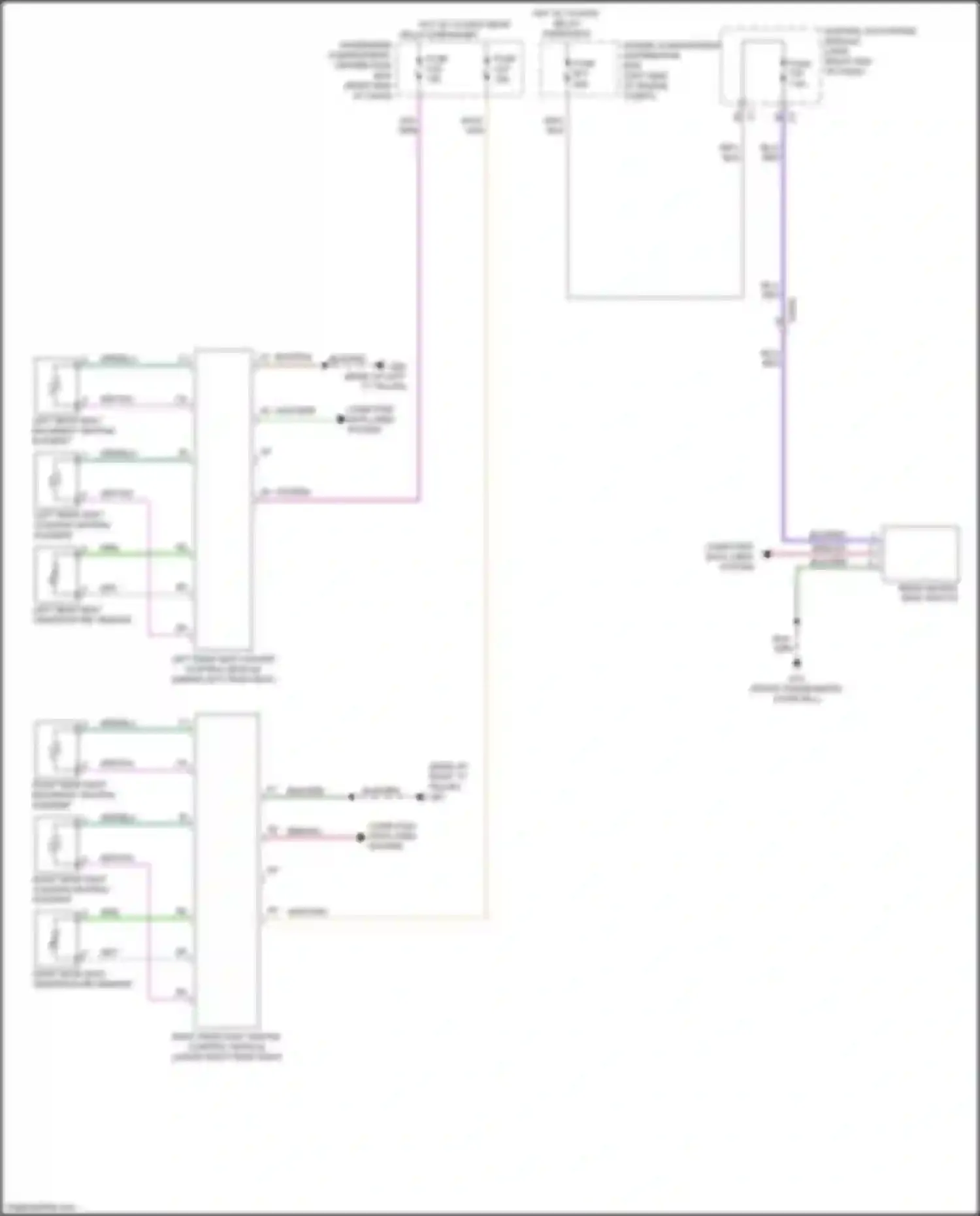 Wiring diagram right rear seat cushion heating element for Volvo S60 II facelift (2013-2018) (1 of 1)