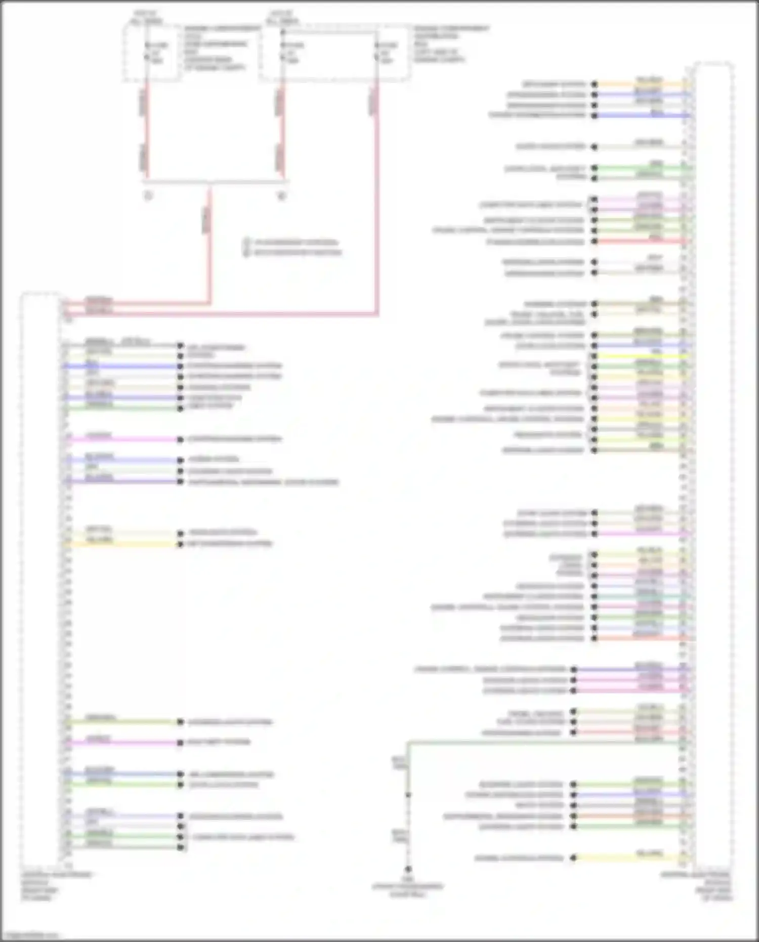 Wiring diagram warning systems for Volvo S60 II facelift (2013-2018) (2 of 2)