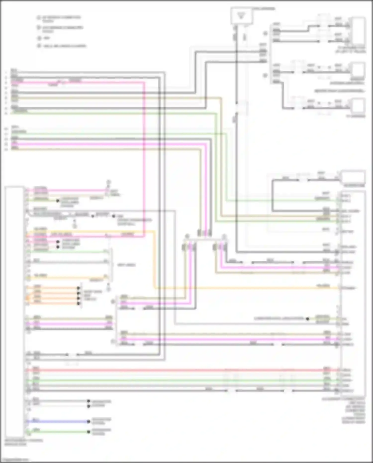 Wiring diagram w/o sensus connected touch for Volvo S60 II facelift (2013-2018) (3 of 3)