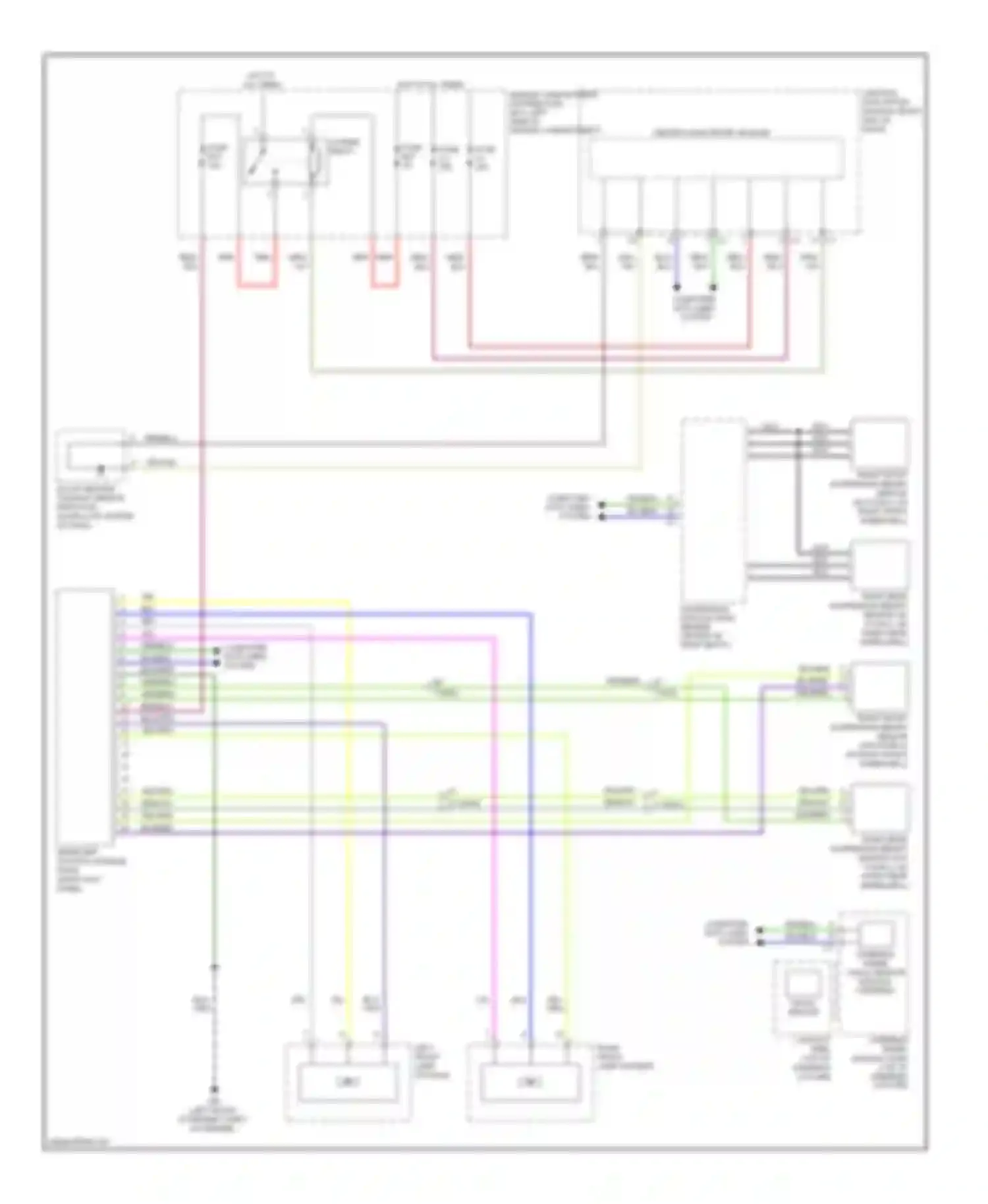 S60 Volvo II (2010-2013): Headlamp beam adjustment circuit