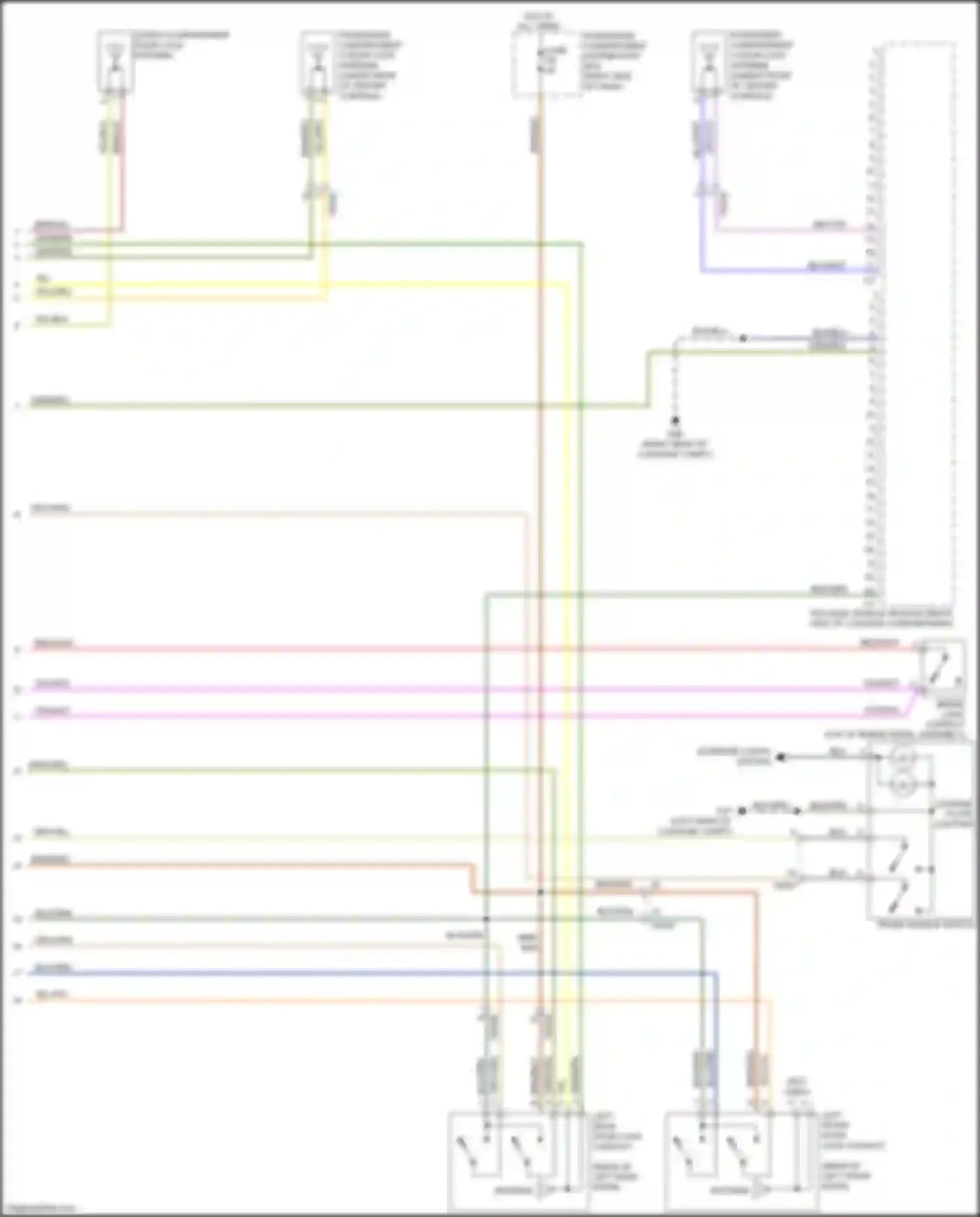 S60 Volvo II (2010-2013): Power door locks circuit, w/ intelligent key (2 of 2)