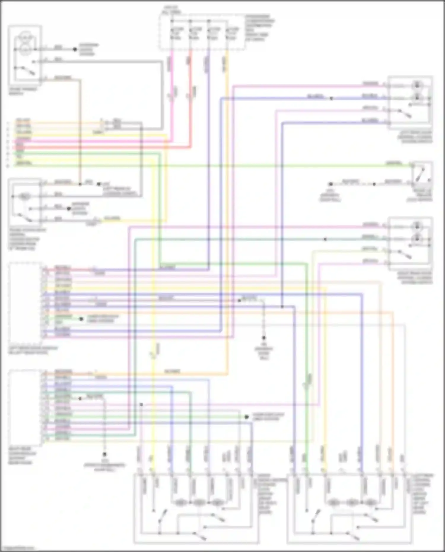 S60 Volvo II (2010-2013): Power door locks circuit, w/o intelligent key (2 of 2)