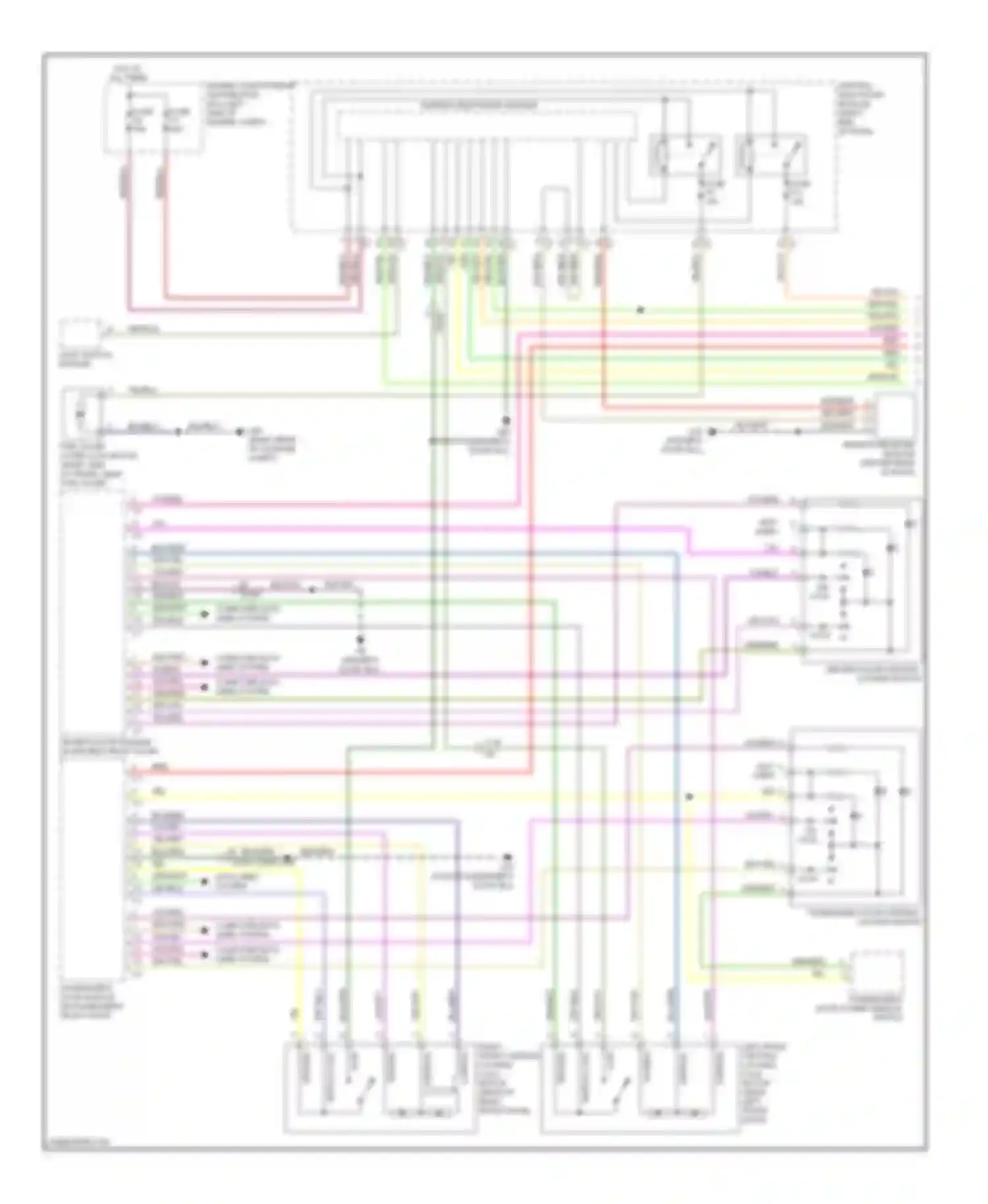 S60 Volvo II (2010-2013): Power door locks circuit, without intelligent key (1 of 2)
