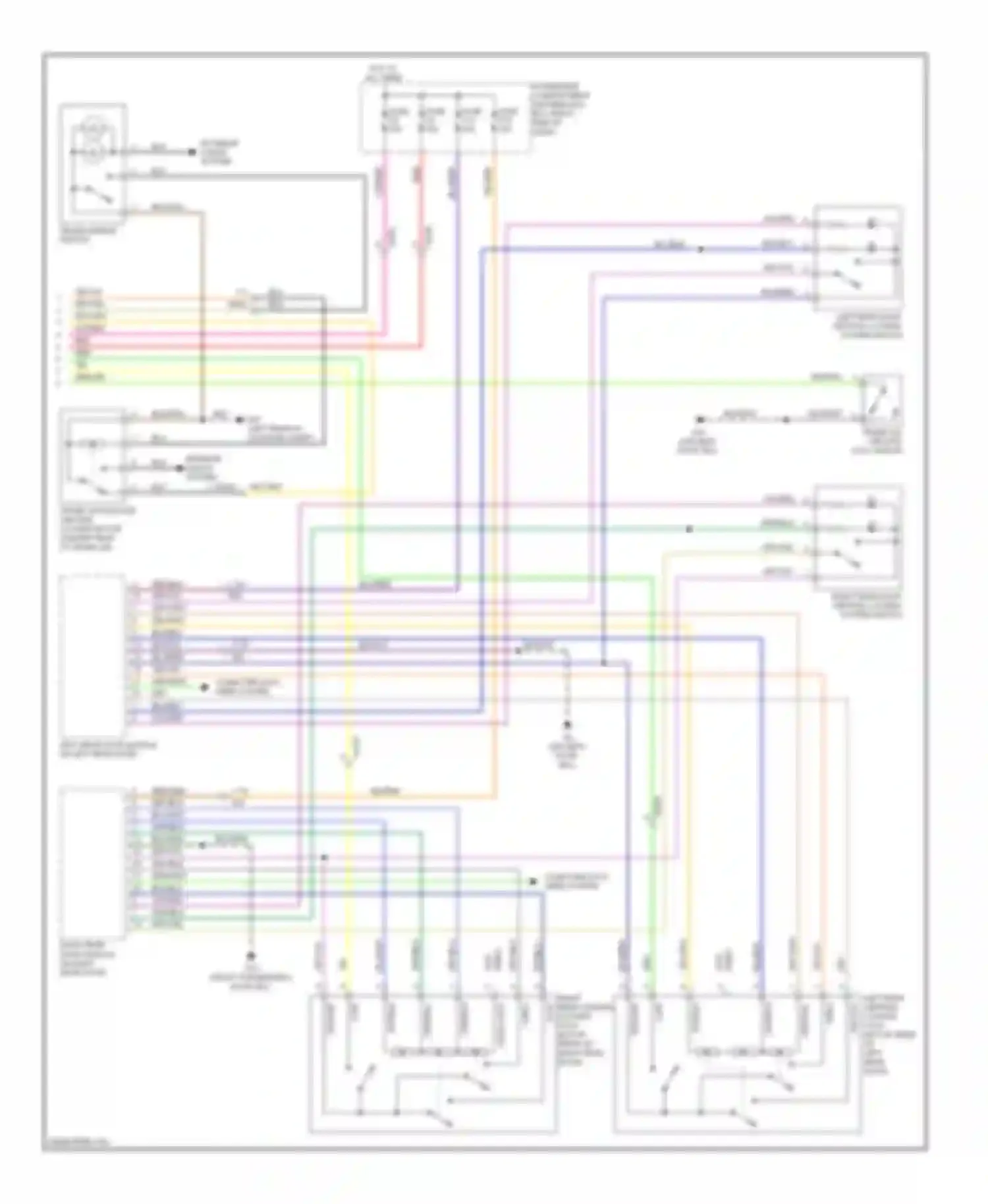 S60 Volvo II (2010-2013): Power door locks circuit, without intelligent key (2 of 2)