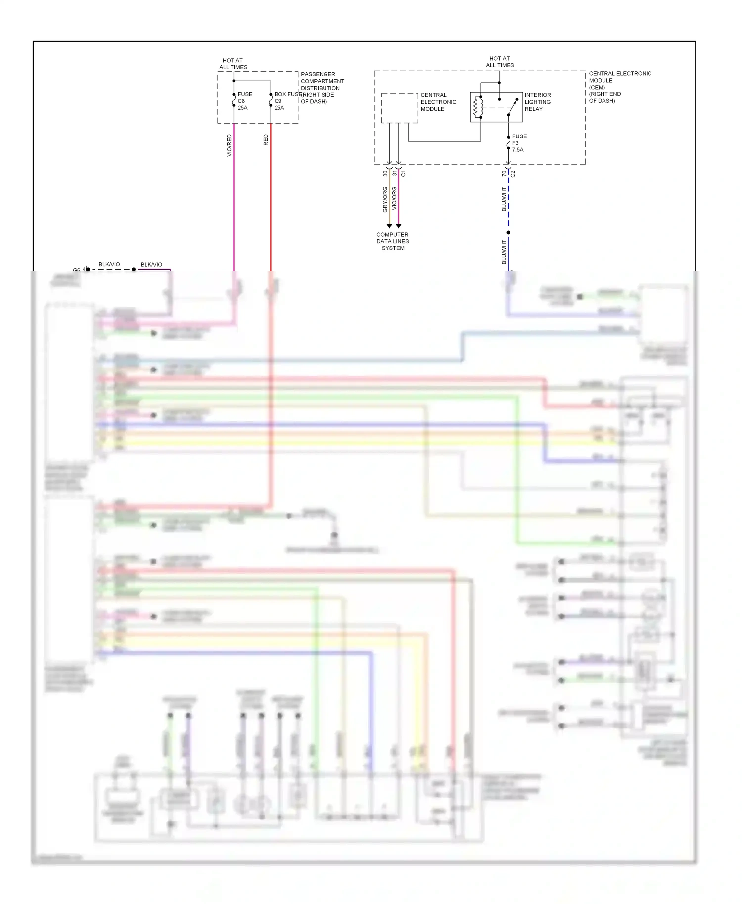 Wiring diagram air conditioning system for Volvo S60 II (2010-2013) (2 of 3)