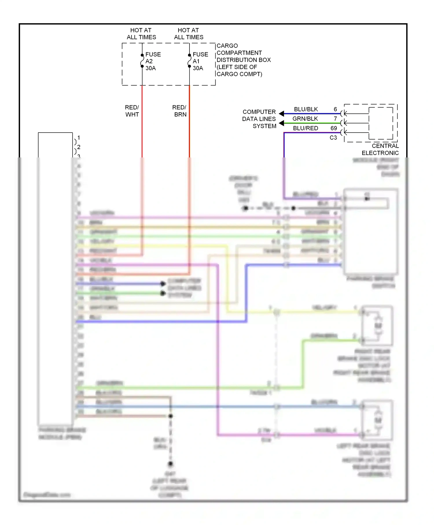 Wiring diagram blu/red for Volvo S60 II (2010-2013) (9 of 24)