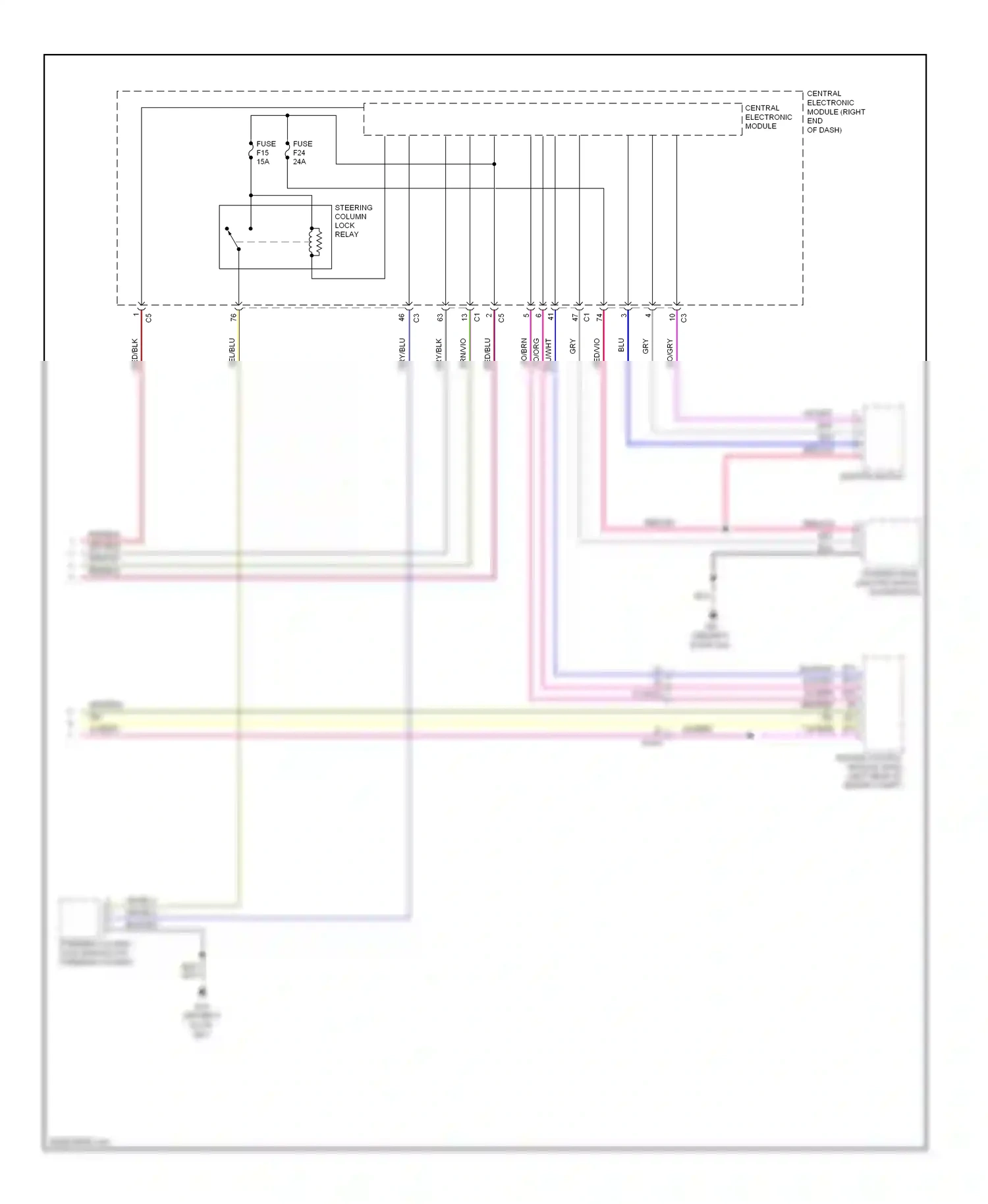 Wiring diagram central electronic module (right end for Volvo S60 II (2010-2013) (2 of 2)