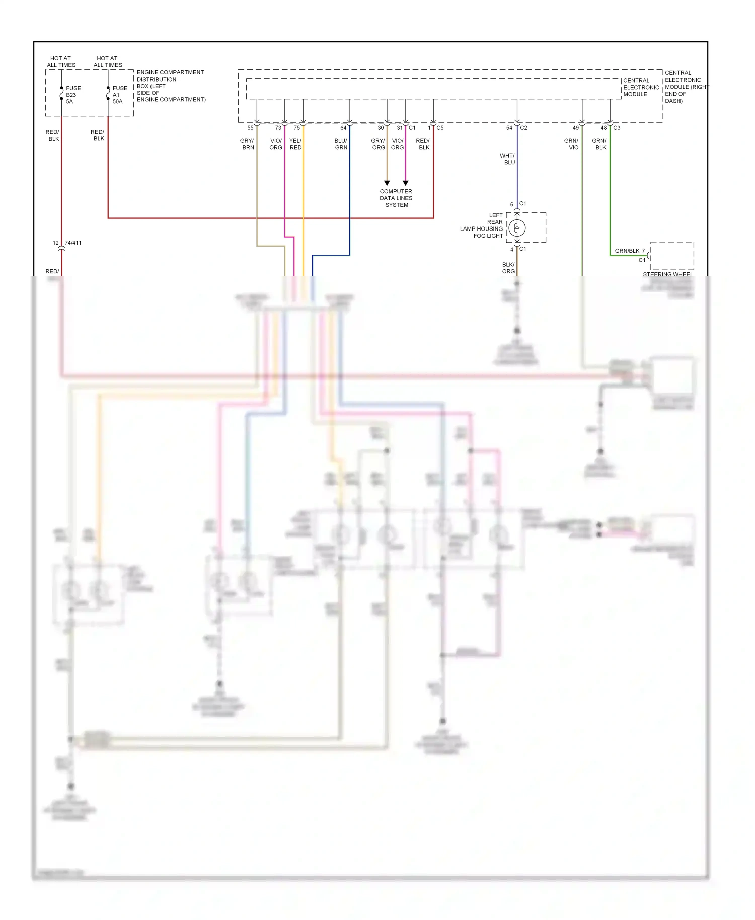 Wiring diagram central electronic module for Volvo S60 II (2010-2013) (5 of 22)