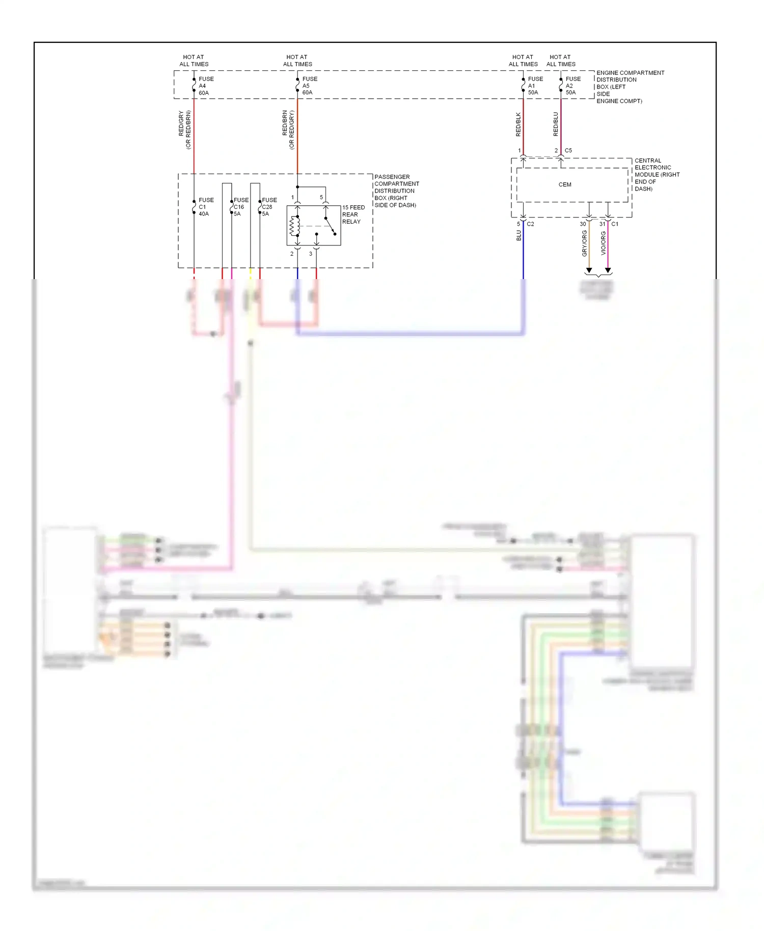 Volvo S60 II (2010-2013) engine compt) wiring diagram  (2 of 2)