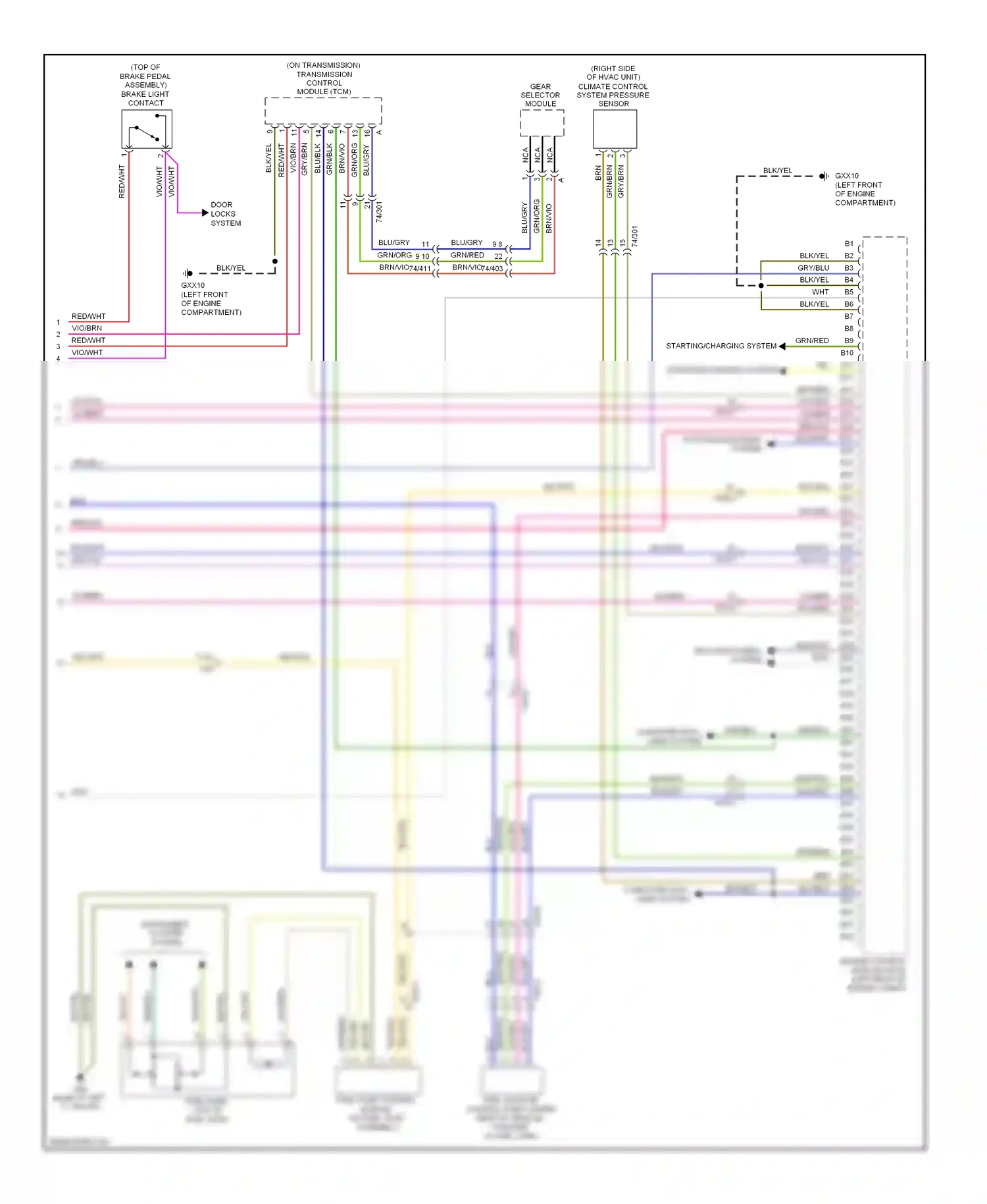 Wiring diagram gear selector module for Volvo S60 II (2010-2013) (5 of 5)