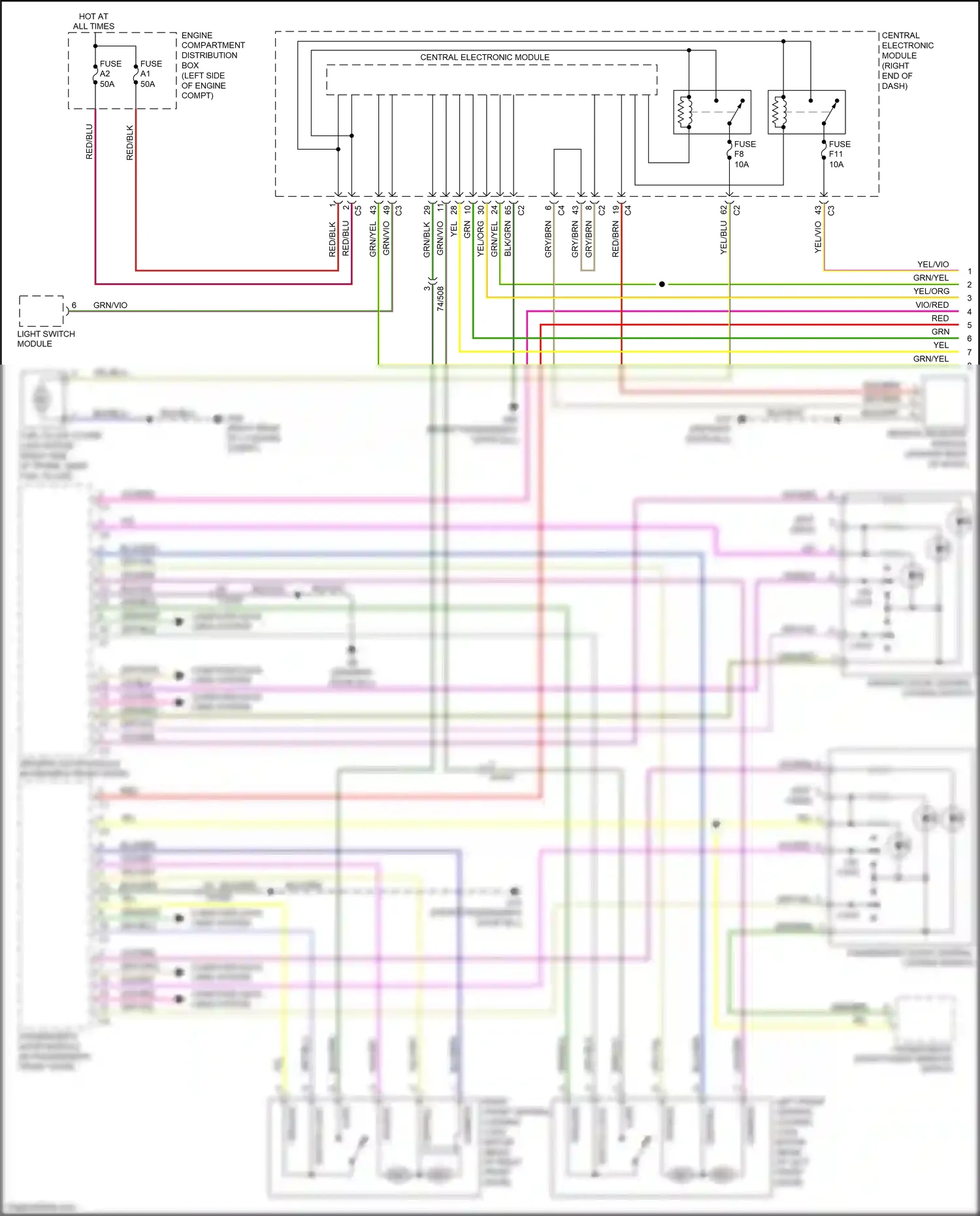 Wiring diagram gry/blu for Volvo S60 II (2010-2013) (7 of 18)