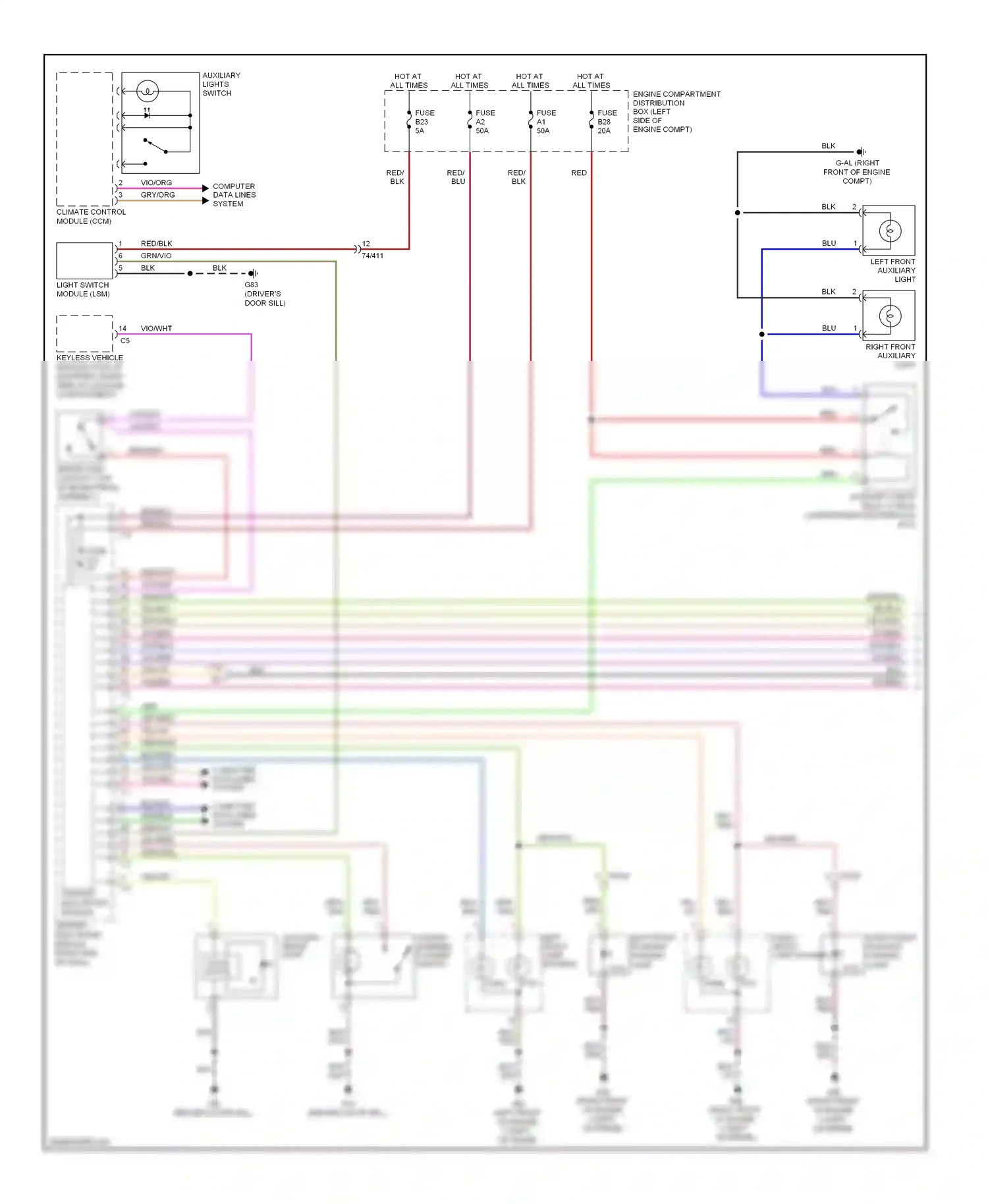 Wiring diagram hazard warning flasher switch for Volvo S60 II (2010-2013) (1 of 1)