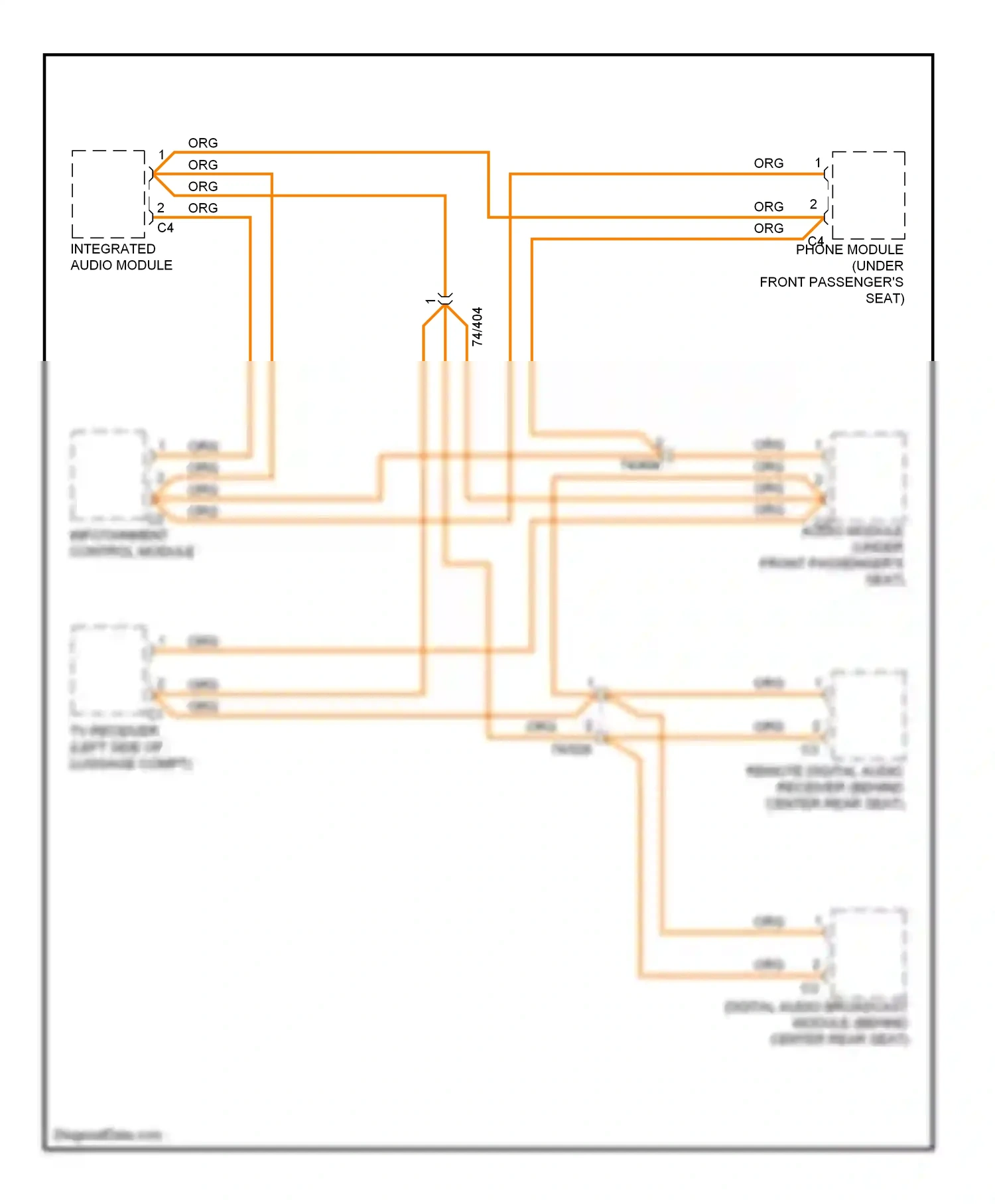 Wiring diagram integrated audio module for Volvo S60 II (2010-2013) (2 of 5)