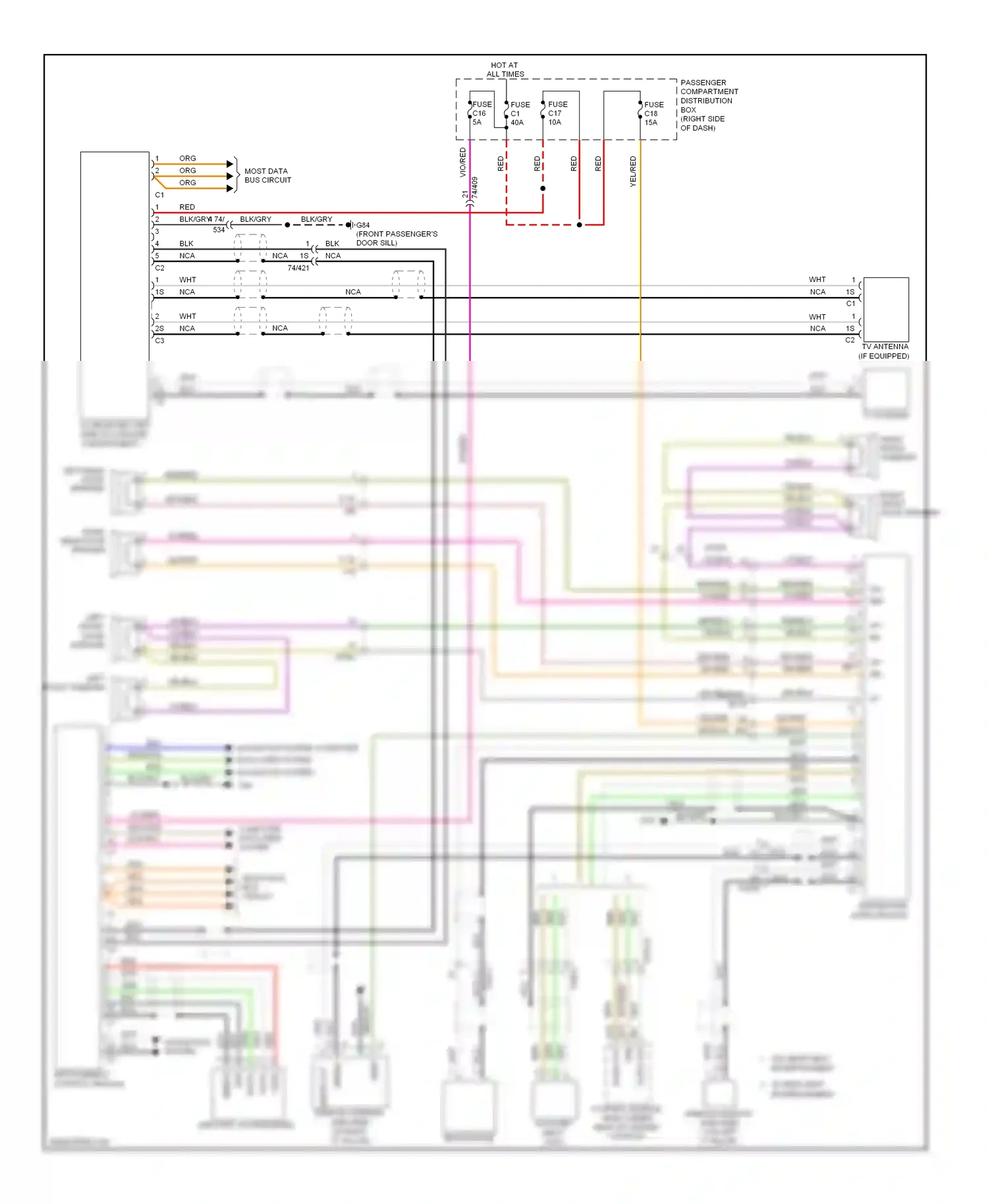 Wiring diagram integrated audio module for Volvo S60 II (2010-2013) (3 of 5)