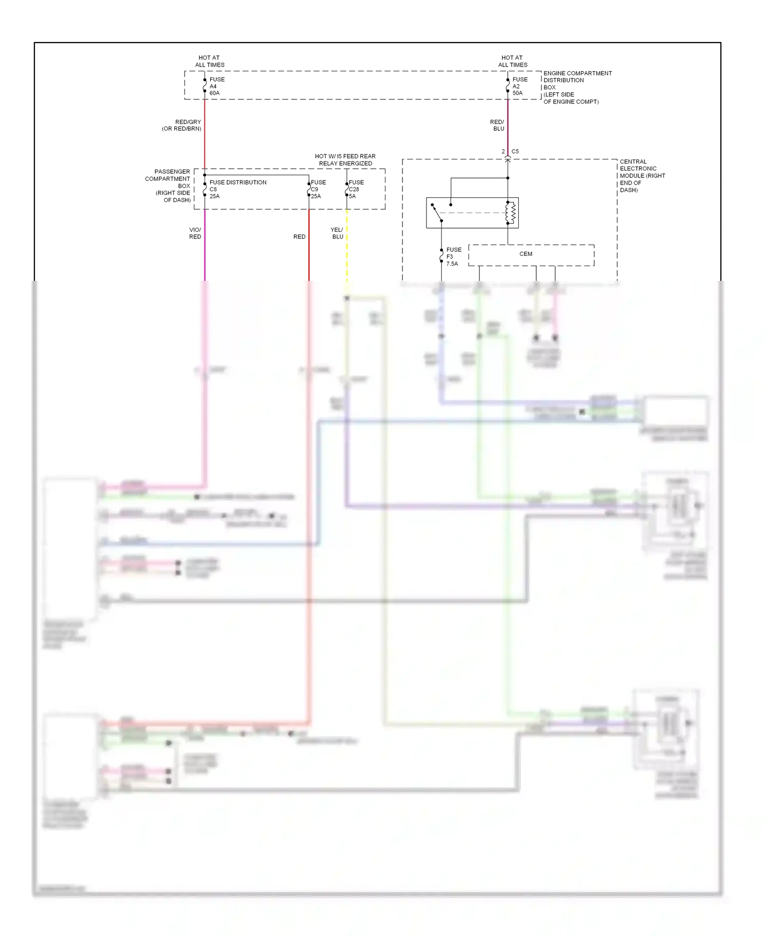 Wiring diagram of engine compt) for Volvo S60 II (2010-2013) (1 of 2)