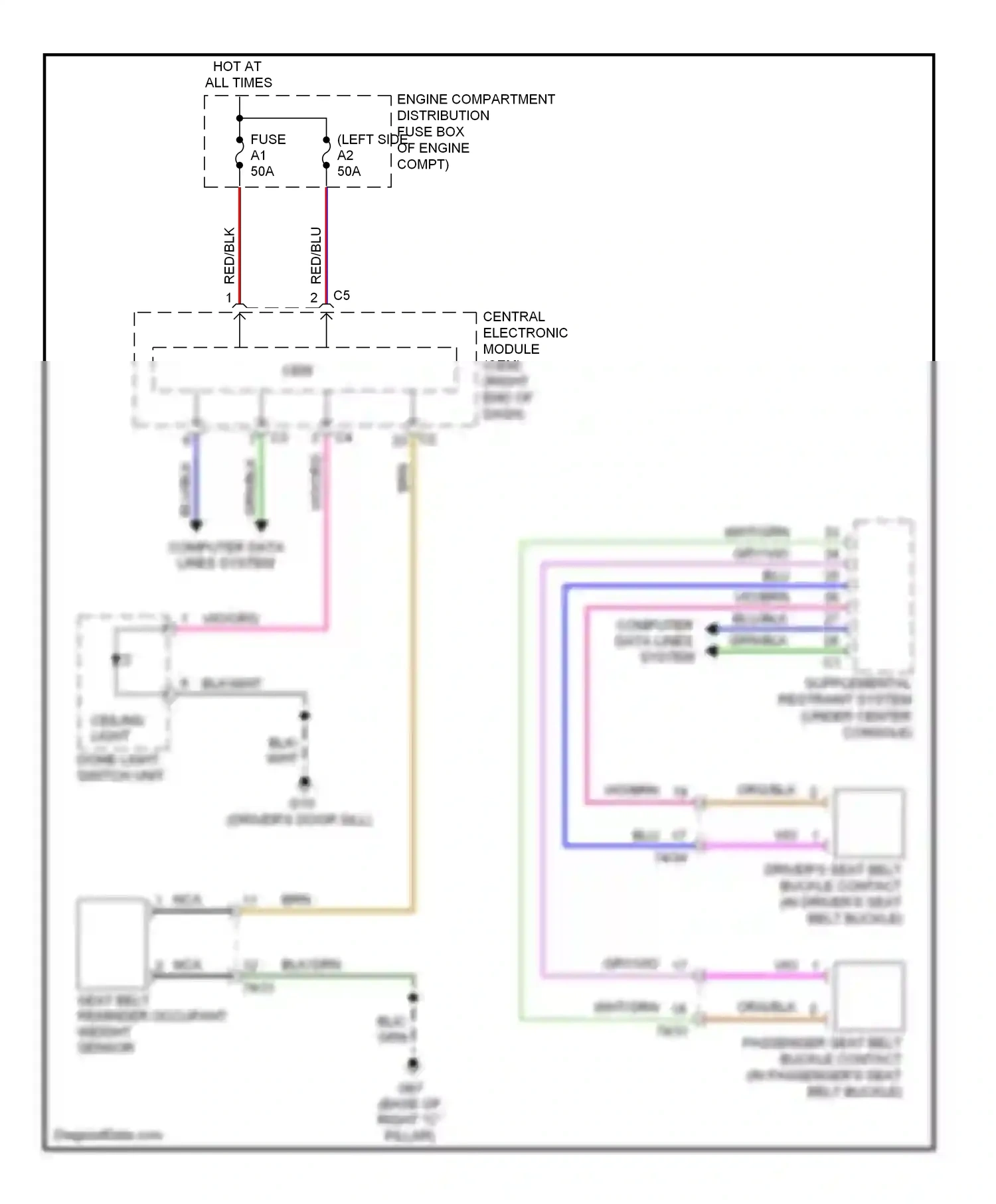 Wiring diagram org/blk for Volvo S60 II (2010-2013) (1 of 2)