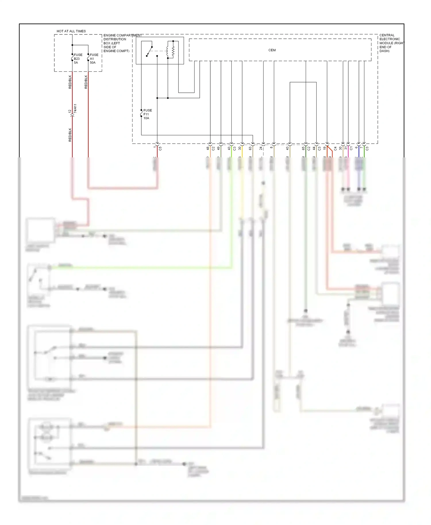 Wiring diagram red for Volvo S60 II (2010-2013) (10 of 51)