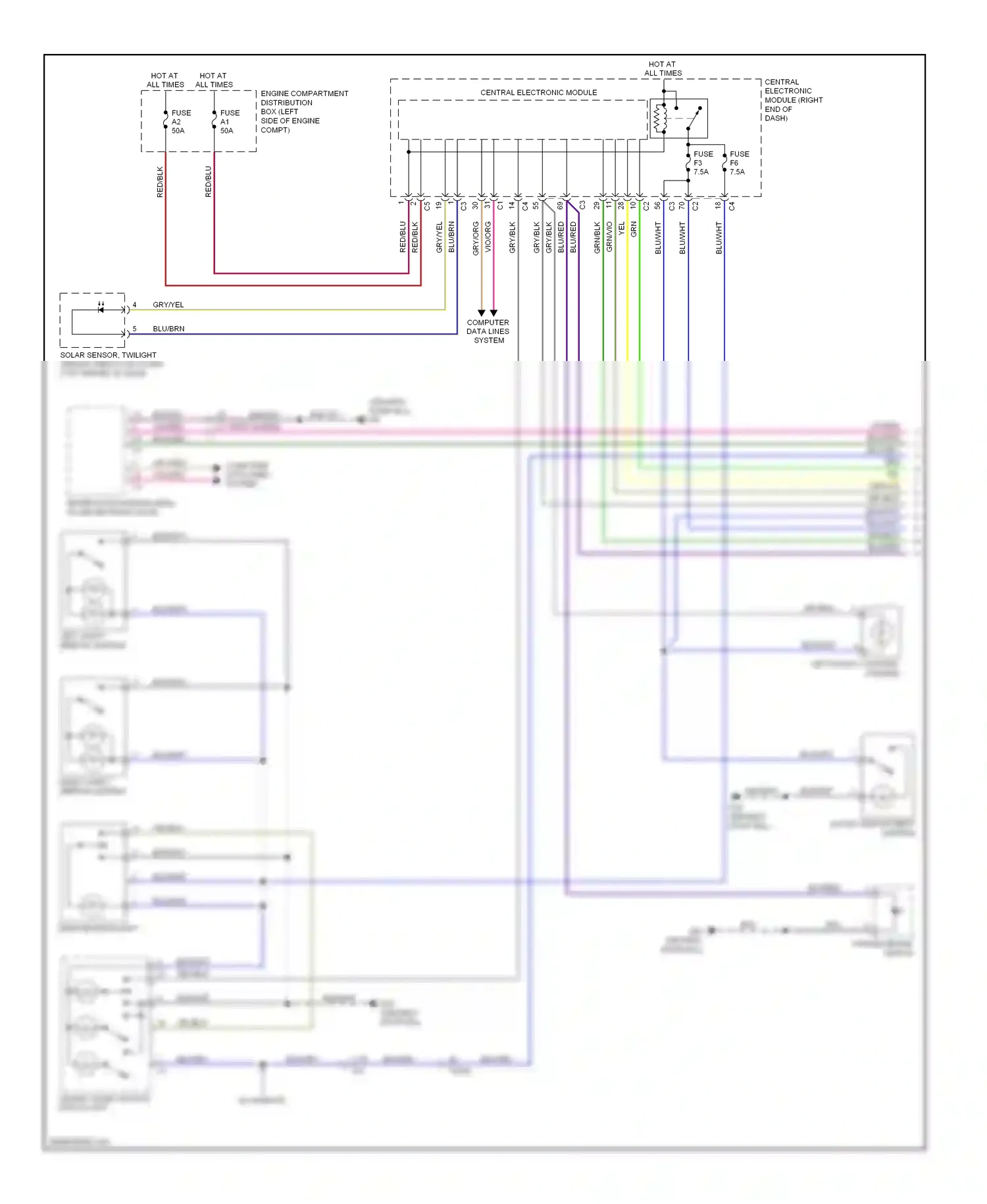 Wiring diagram red/blk for Volvo S60 II (2010-2013) (11 of 27)
