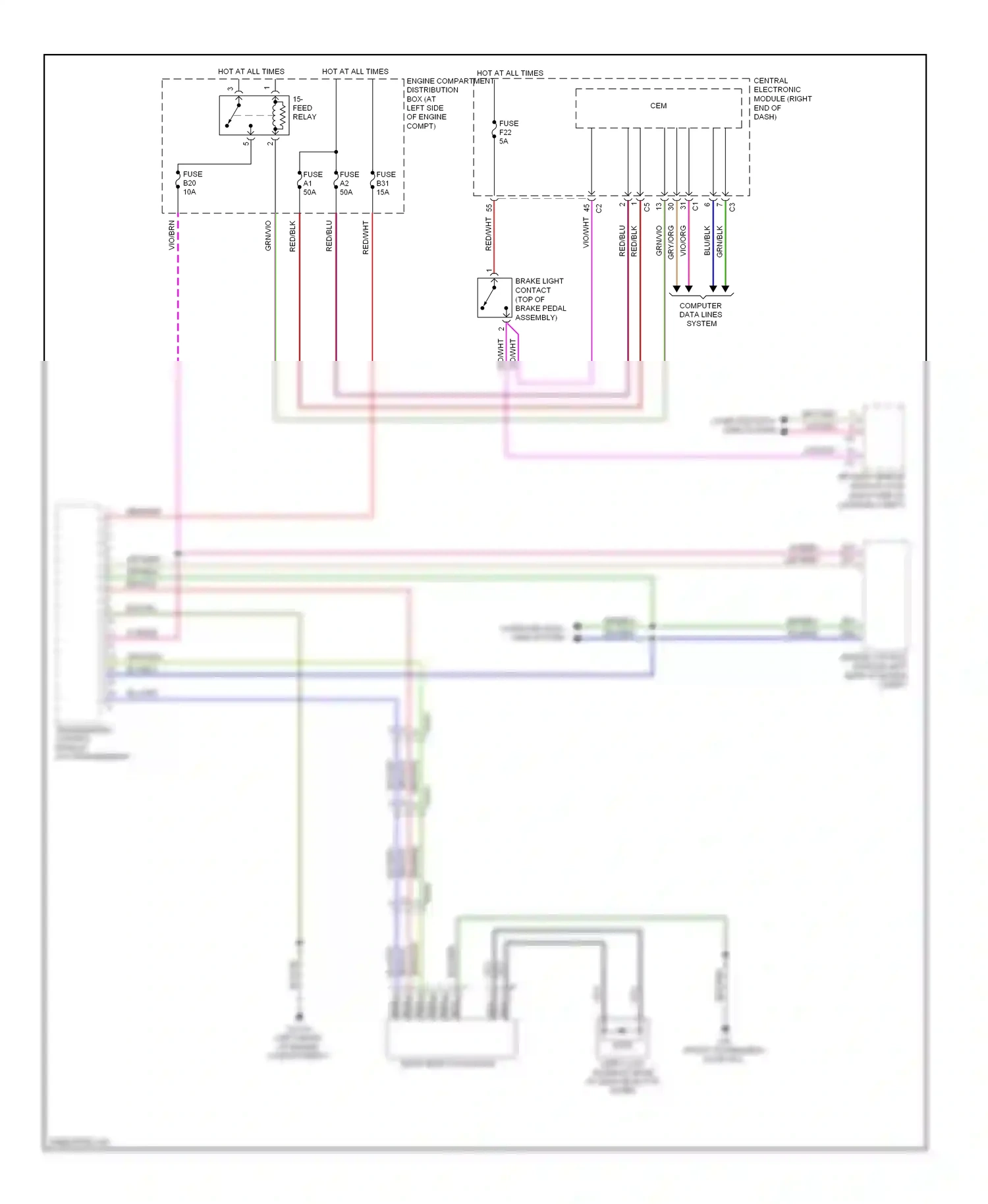 Wiring diagram red/blu for Volvo S60 II (2010-2013) (8 of 29)