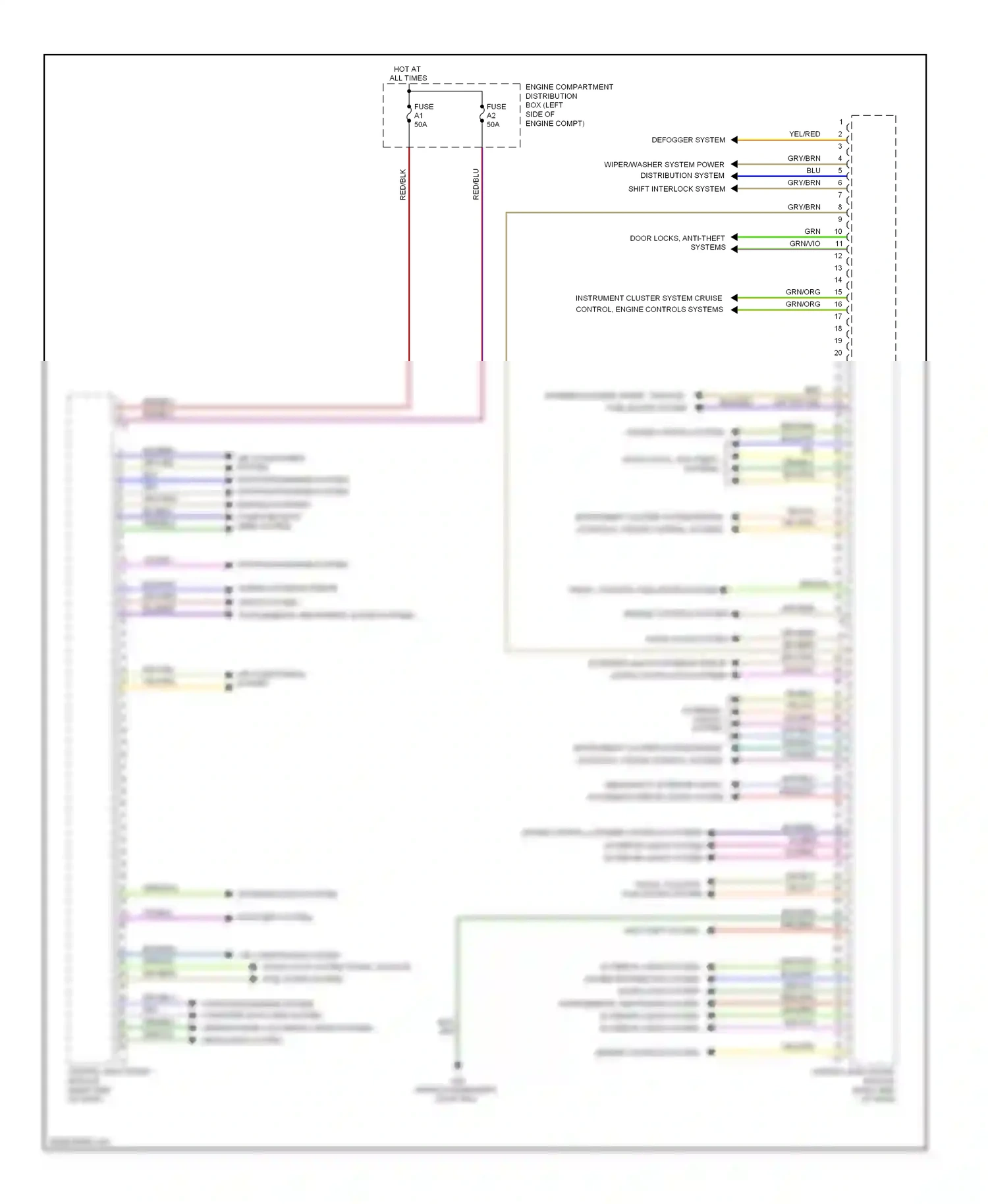 Wiring diagram starting/charging system for Volvo S60 II (2010-2013) (1 of 3)