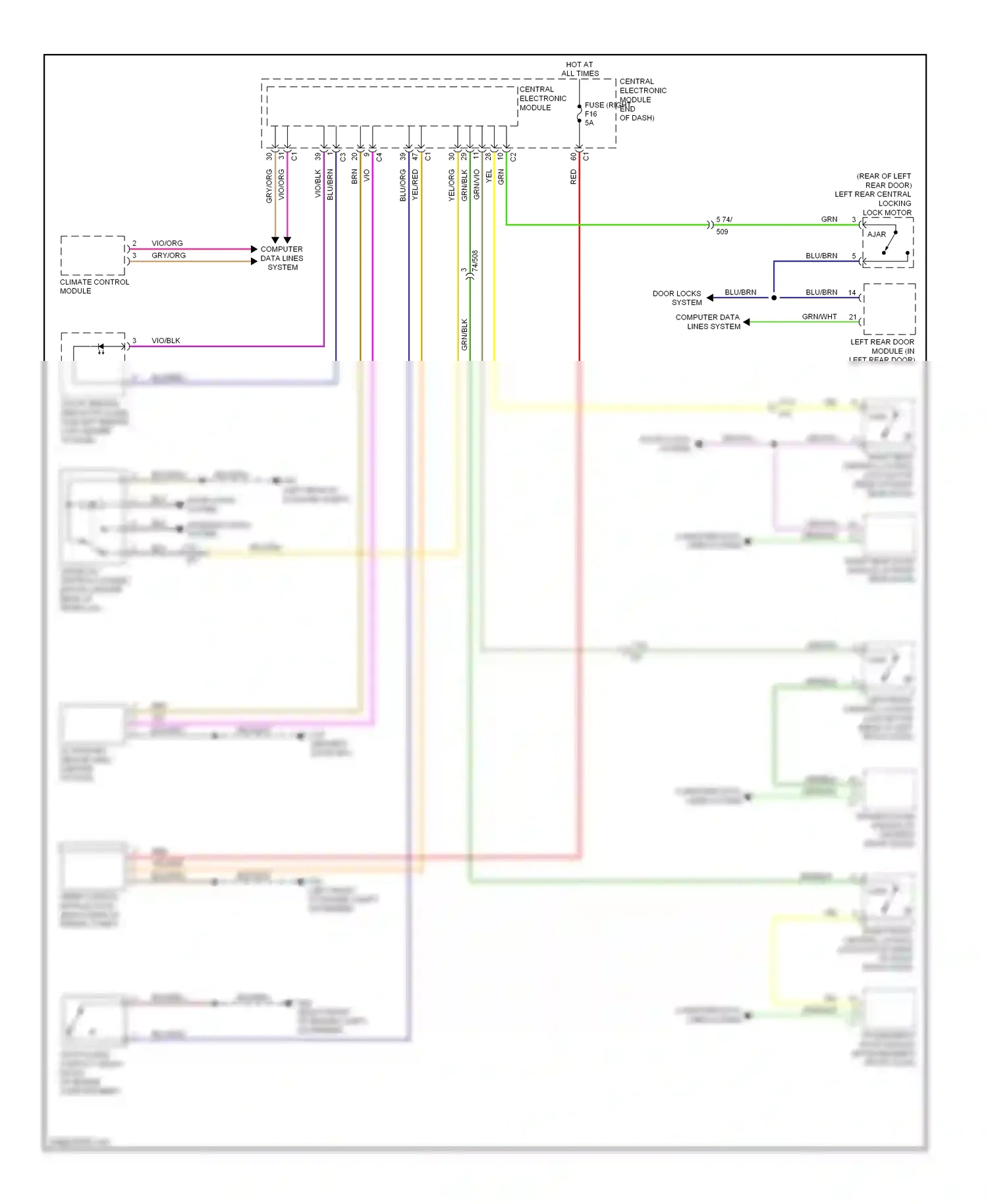 Wiring diagram vio/blk for Volvo S60 II (2010-2013) (1 of 12)