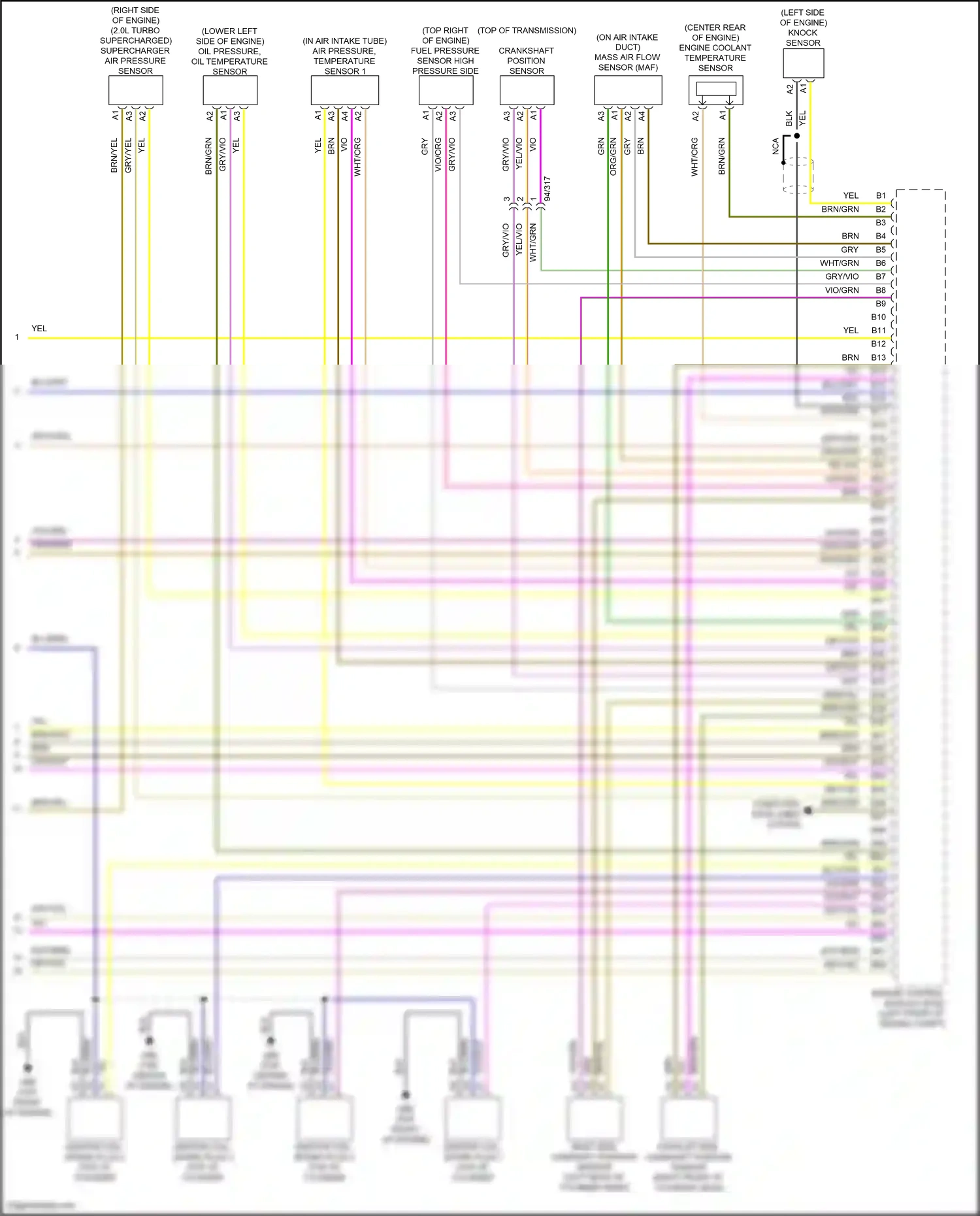 Wiring diagram crankshaft position sensor for Volvo S60 III (2018-2024) (1 of 3)