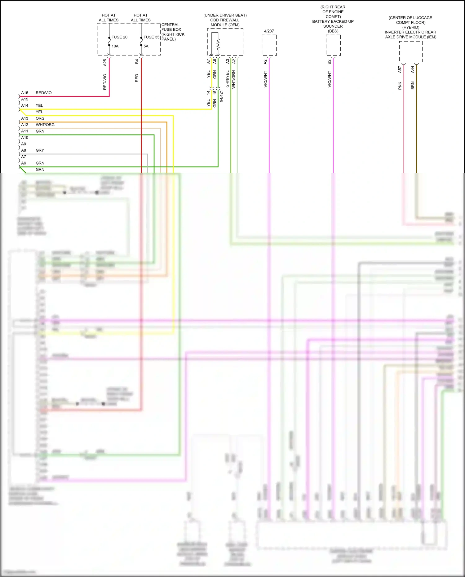 Wiring diagram diagnostic socket obd ii for Volvo S60 III (2018-2024) (1 of 3)