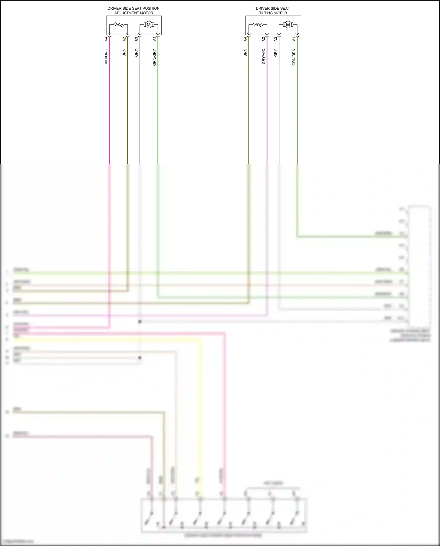 Wiring diagram driver side power seat switch panel for Volvo S60 III (2018-2024) (1 of 1)