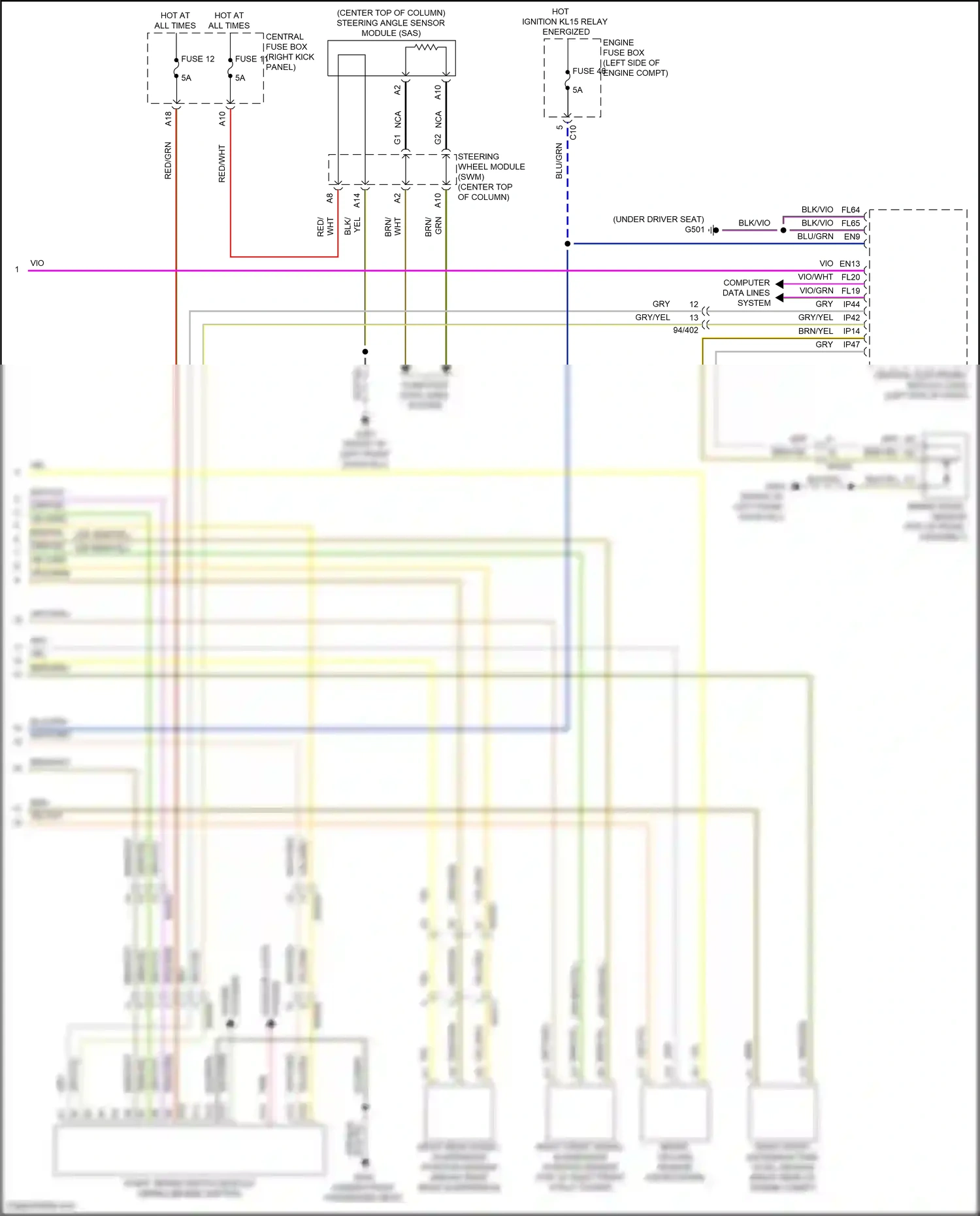 Wiring diagram engine fuse box for Volvo S60 III (2018-2024) (3 of 34)
